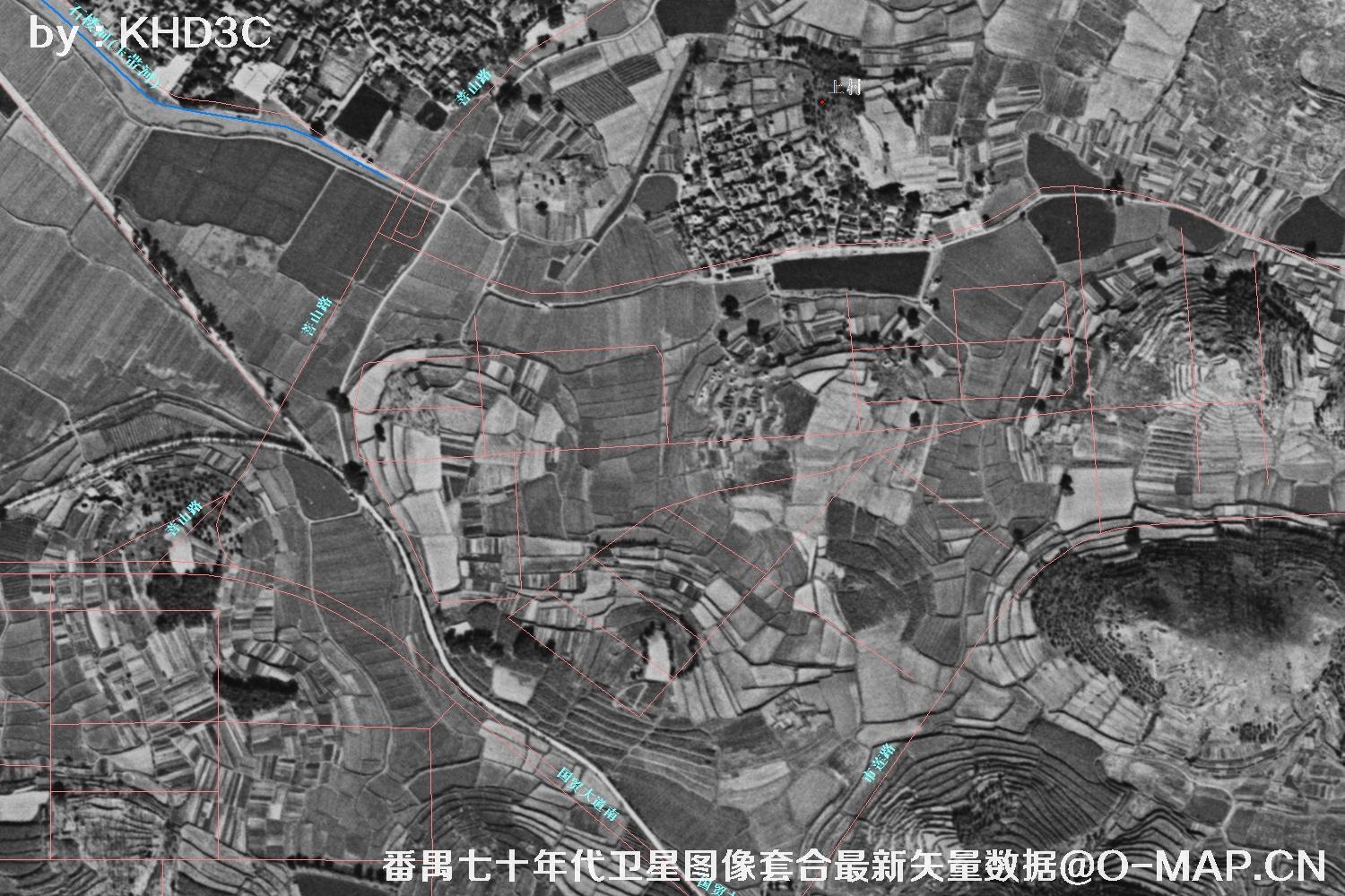 广东省番禺区七十年代历史卫星图像&Keyhole锁眼卫星图像