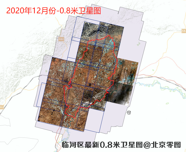 临河区卫星图查询结果预览图