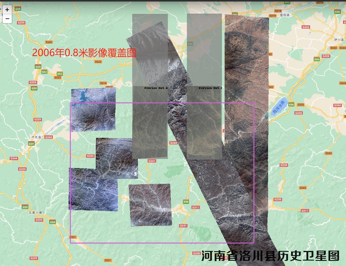 河南省栾川县高清历史卫星图查询结果