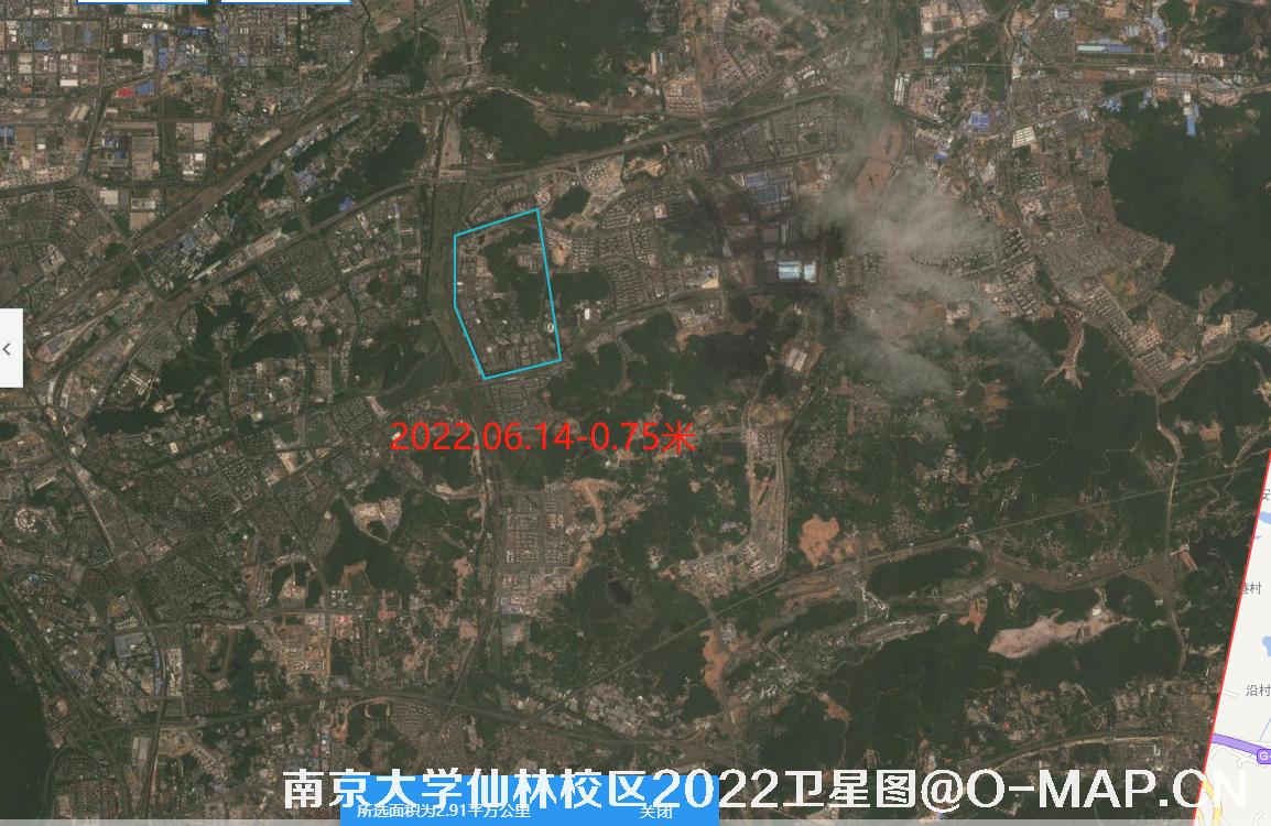 江苏省南京大学仙林校区2022年高清卫星图