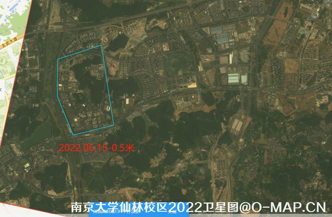 江苏省南京大学仙林校区2022年高清卫星图