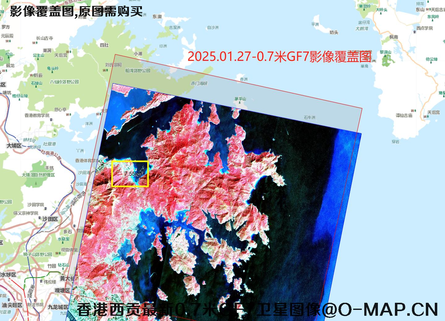 香港西贡地区最新【0.3米LG02-0.5米JL-0.5米SVN3-0.7米GF7】卫星图像