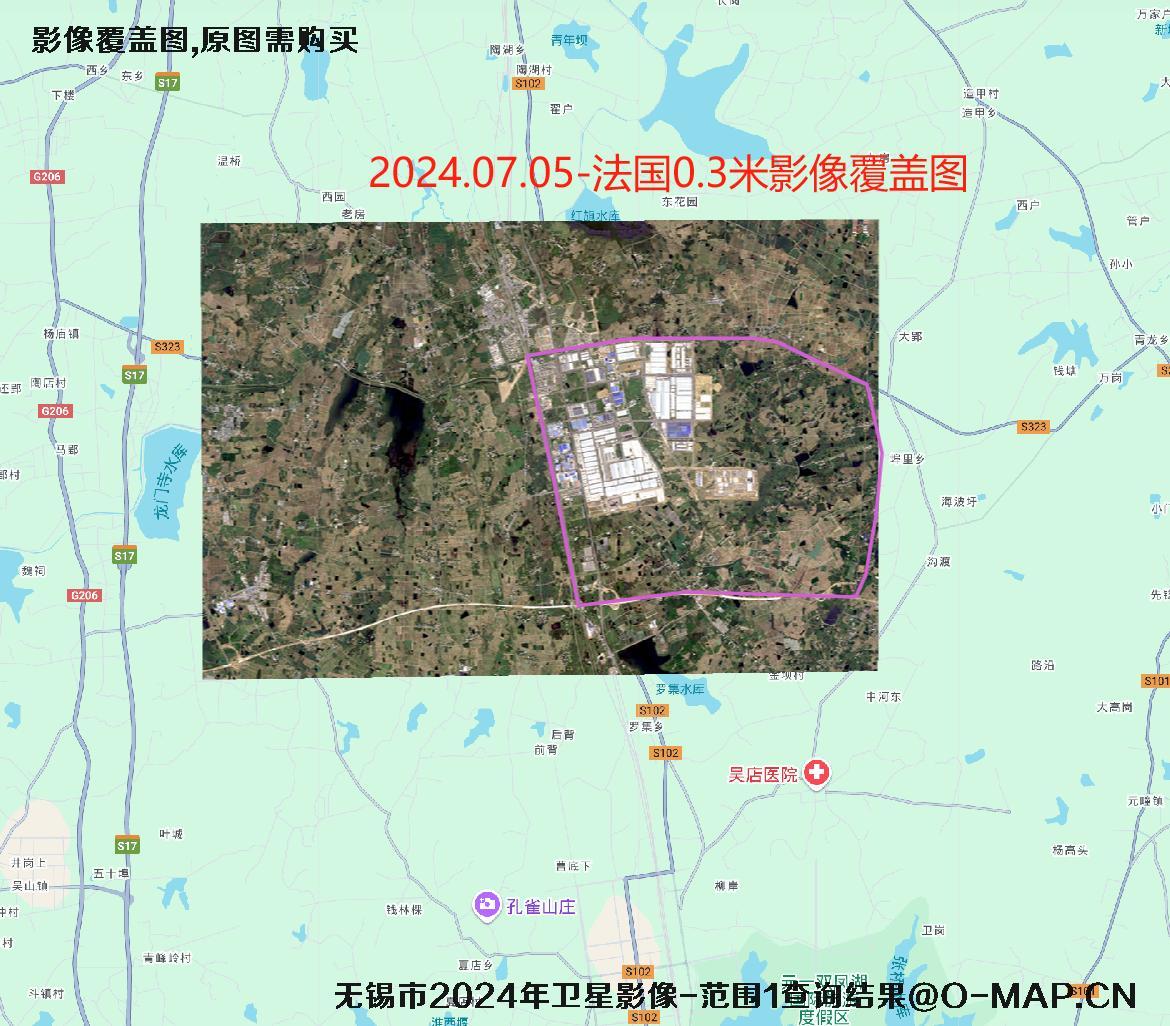江苏省无锡市2024卫星影像图