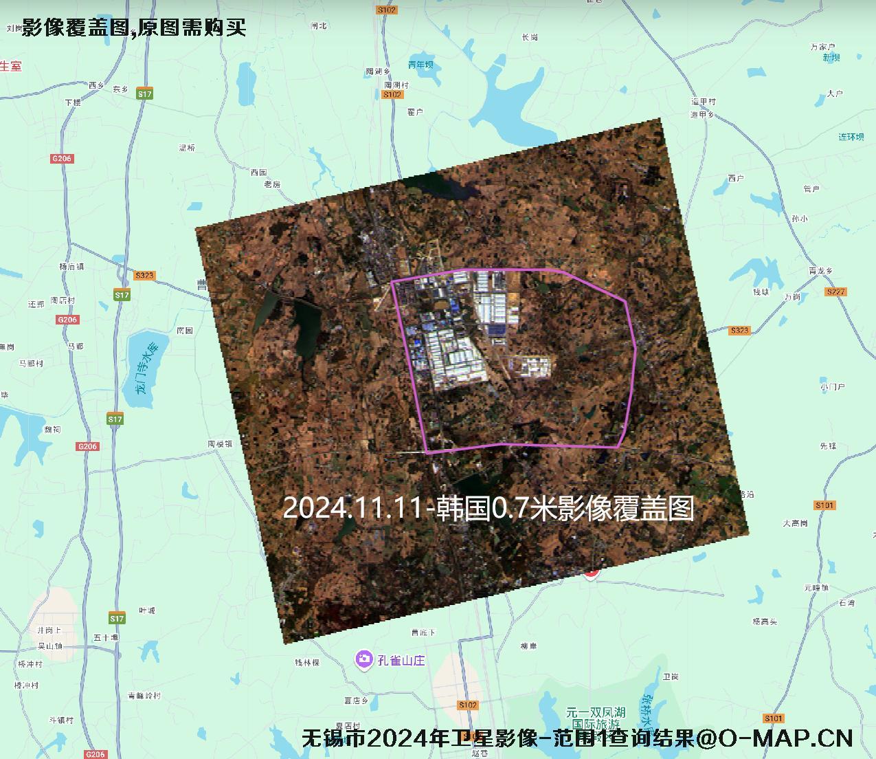 江苏省无锡市2024卫星影像图