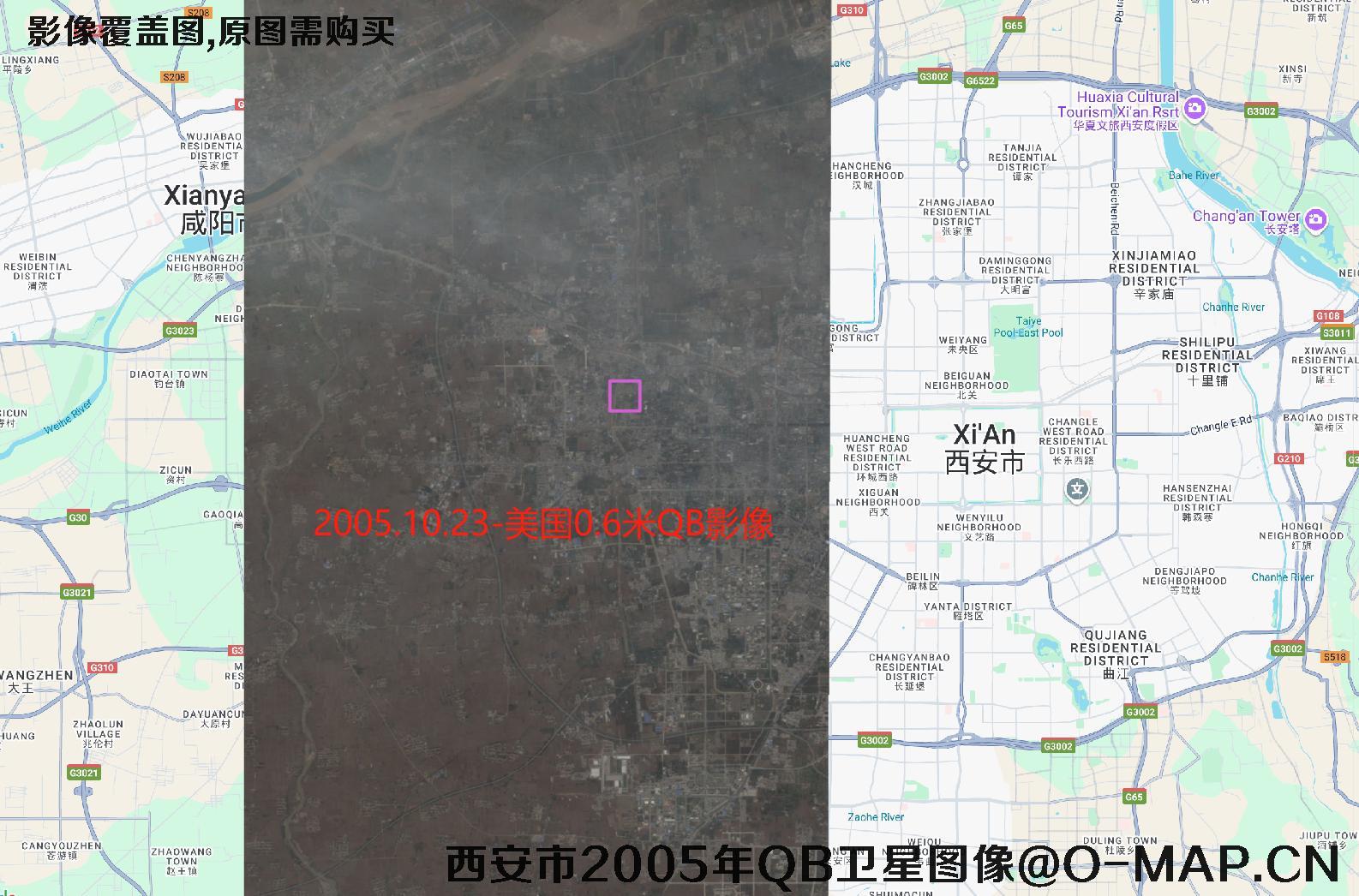 西安市【2002年IK-2003年QB-2003年QB-2003年QB-2004年QB-2005年QB-2005年QB-2006年QB-2007年WV1】历史卫星图像