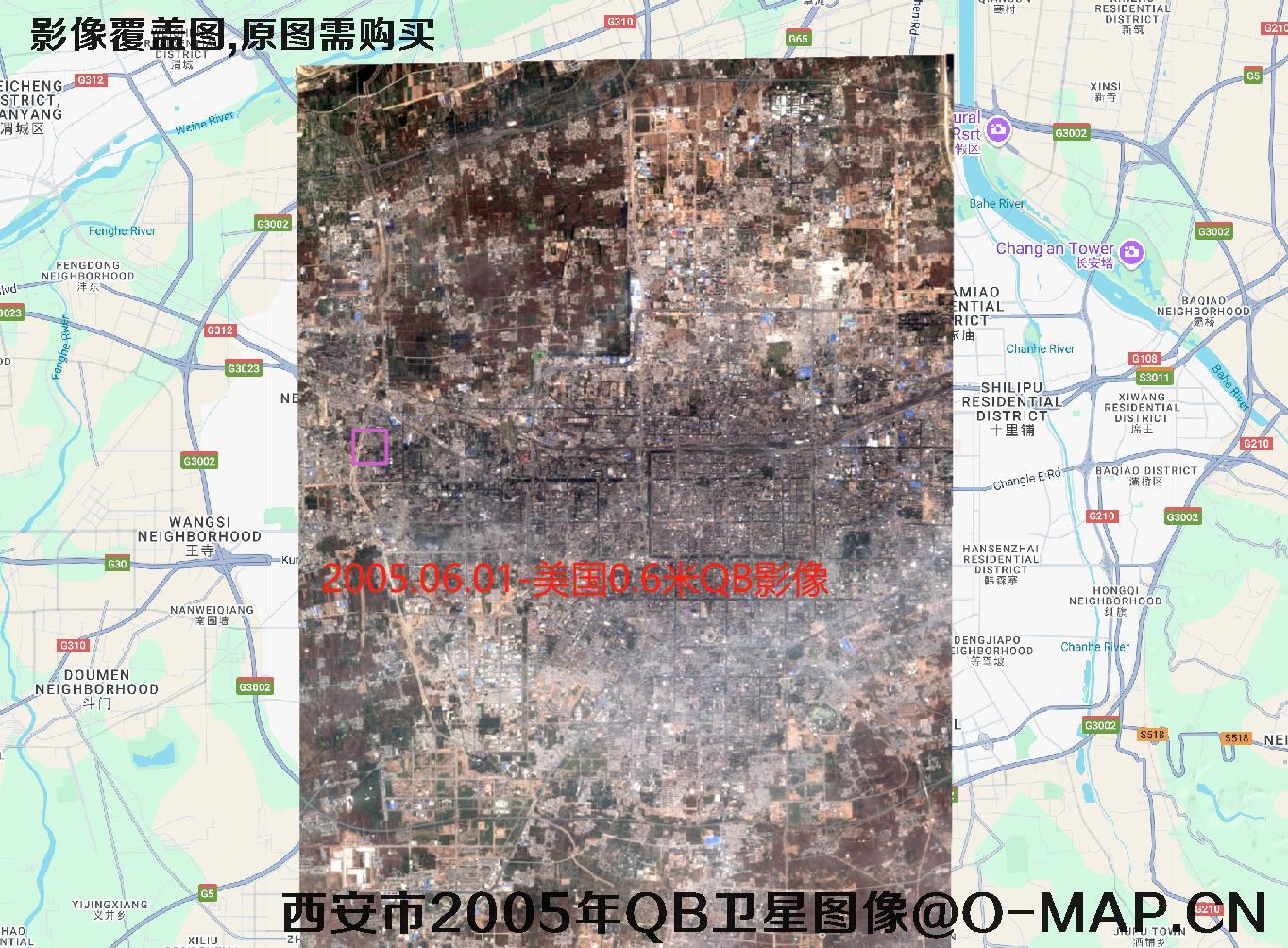 西安市【2002年IK-2003年QB-2003年QB-2003年QB-2004年QB-2005年QB-2005年QB-2006年QB-2007年WV1】历史卫星图像