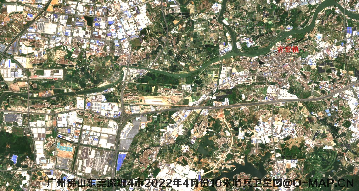 广东省广州市东莞市佛山市深圳市2022年4月份10米哨兵卫星图