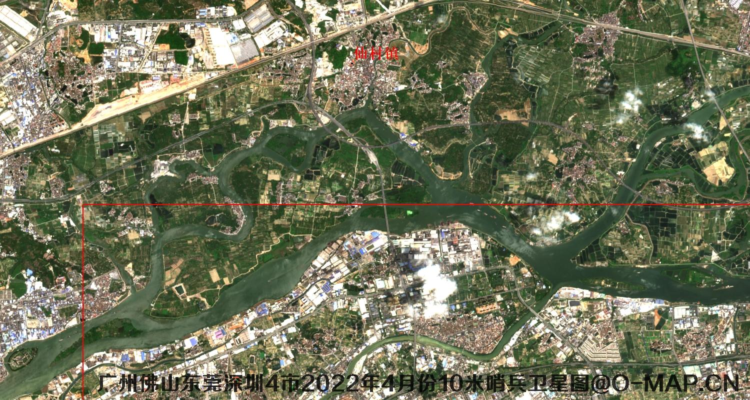 广东省广州市东莞市佛山市深圳市2022年4月份10米哨兵卫星图