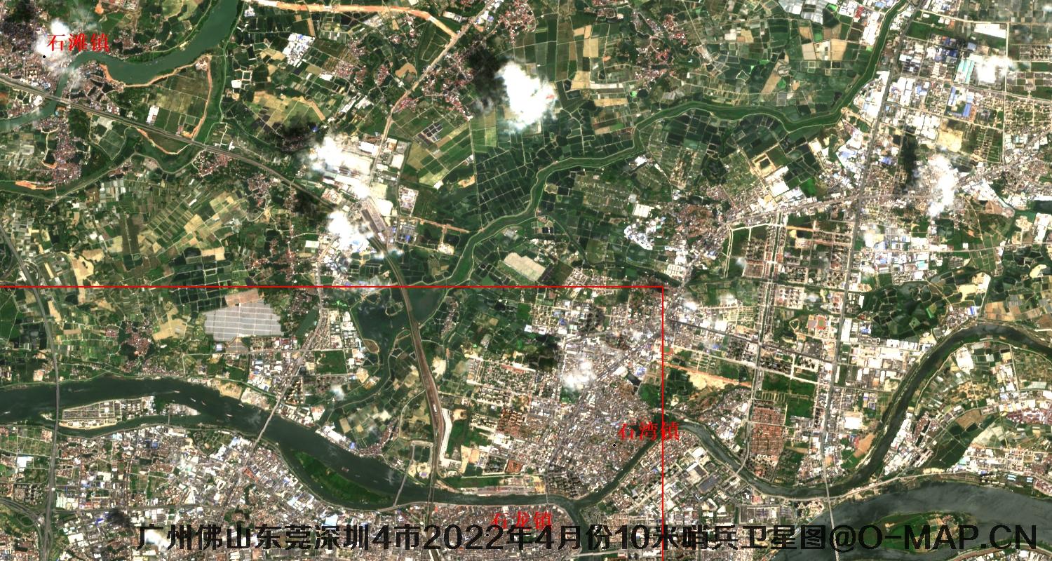 广东省广州市东莞市佛山市深圳市2022年4月份10米哨兵卫星图