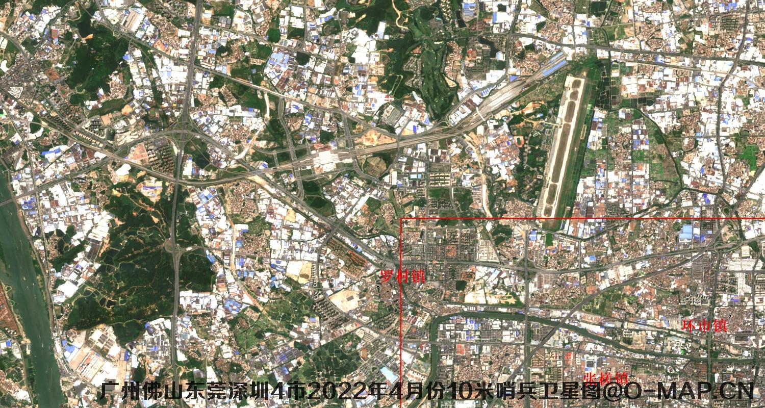 广东省广州市东莞市佛山市深圳市2022年4月份10米哨兵卫星图