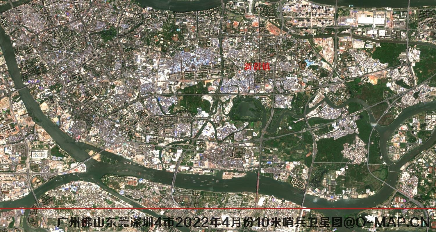 广东省广州市东莞市佛山市深圳市2022年4月份10米哨兵卫星图