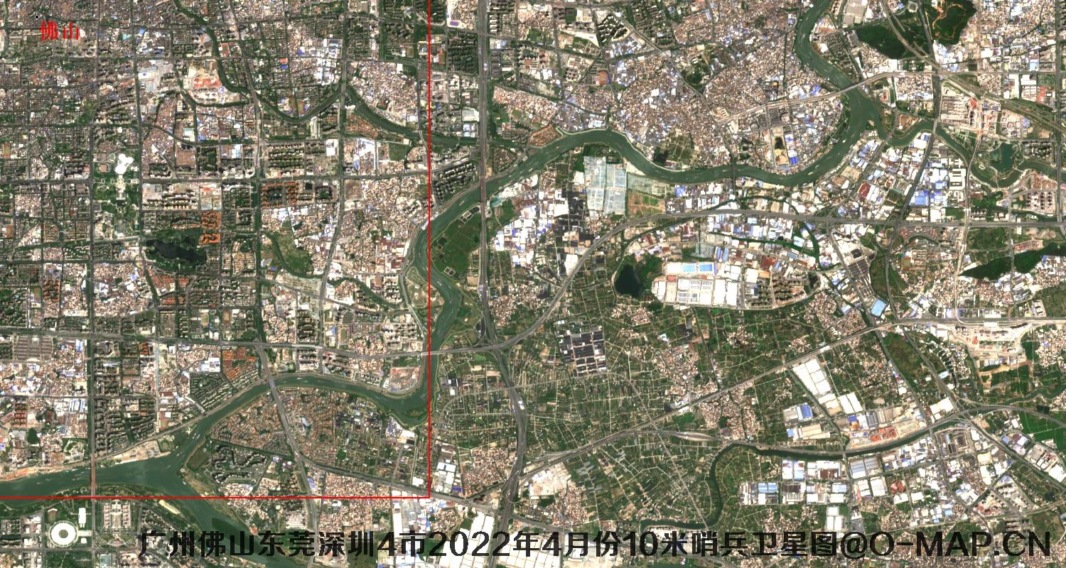 广东省广州市东莞市佛山市深圳市2022年4月份10米哨兵卫星图