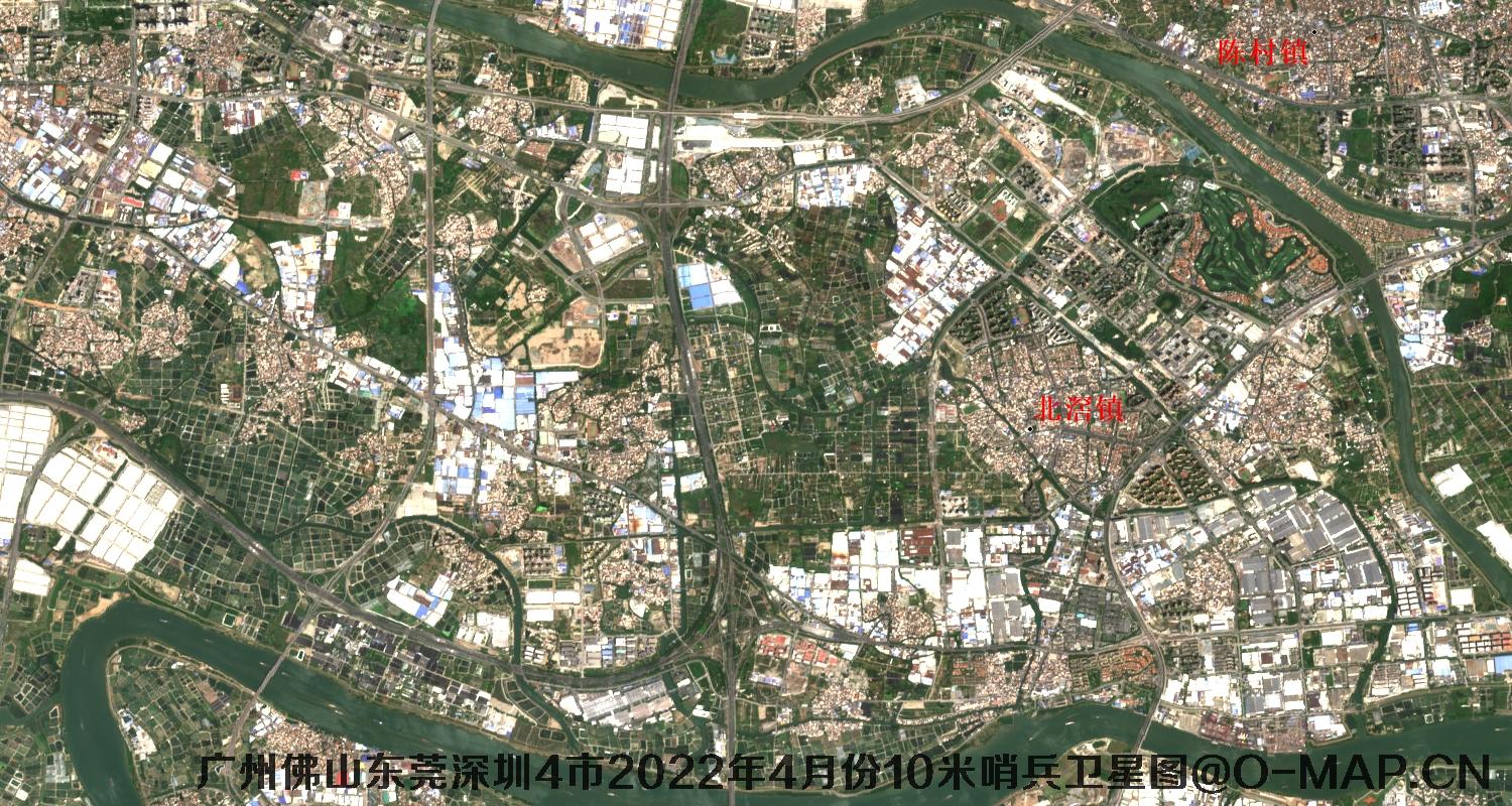 广东省广州市东莞市佛山市深圳市2022年4月份10米哨兵卫星图