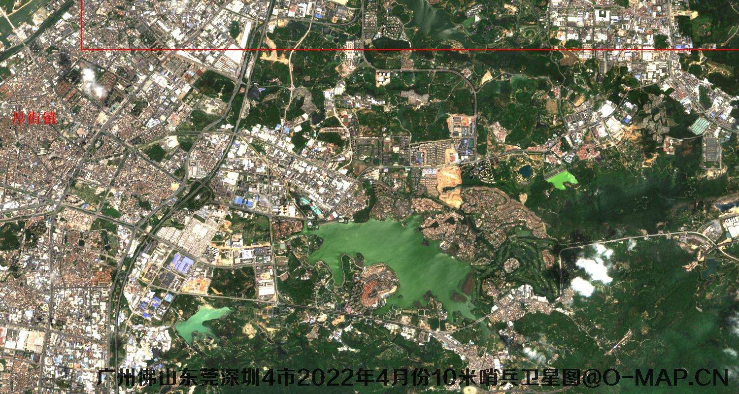 广东省广州市东莞市佛山市深圳市2022年4月份10米哨兵卫星图