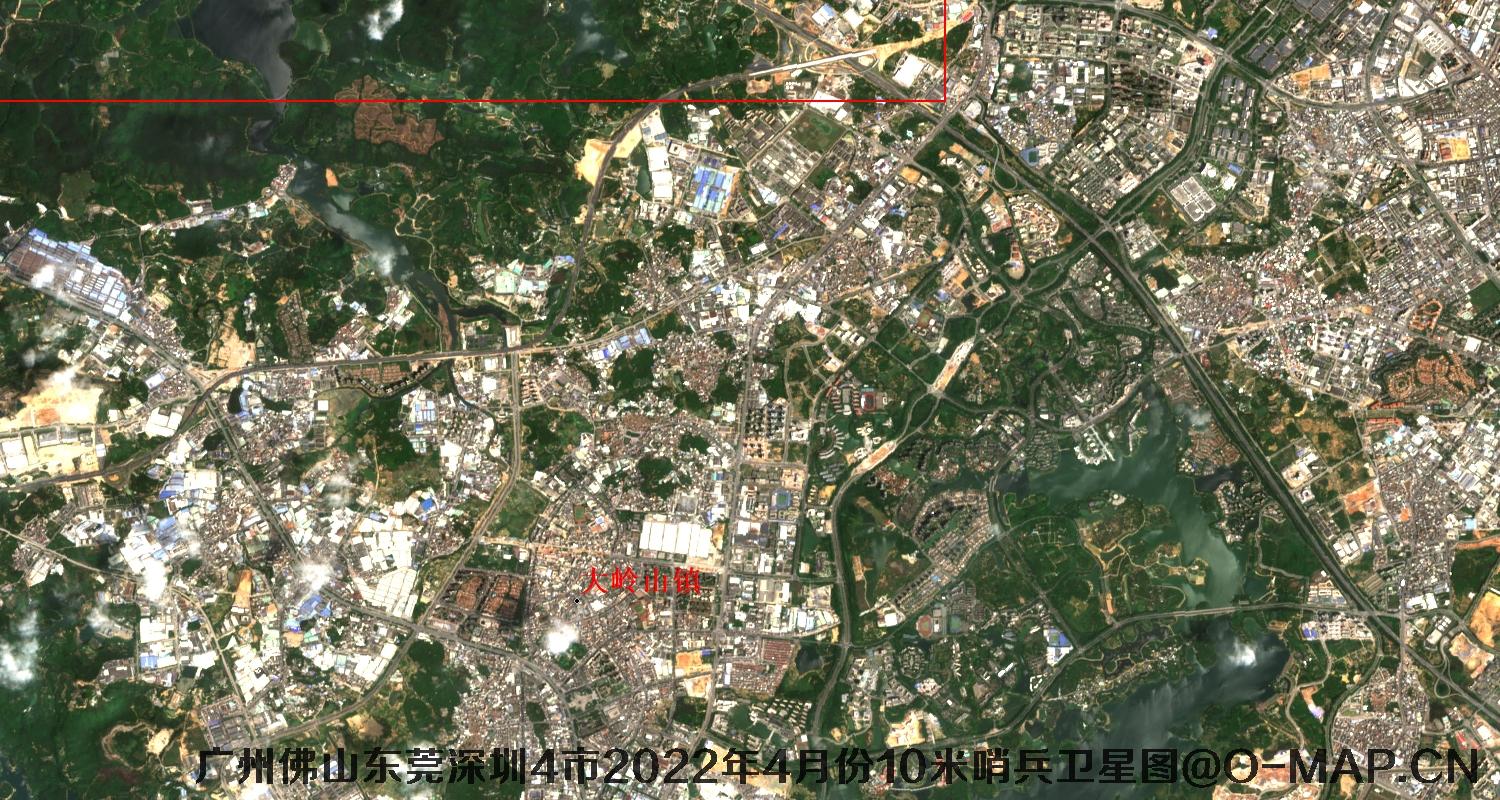广东省广州市东莞市佛山市深圳市2022年4月份10米哨兵卫星图