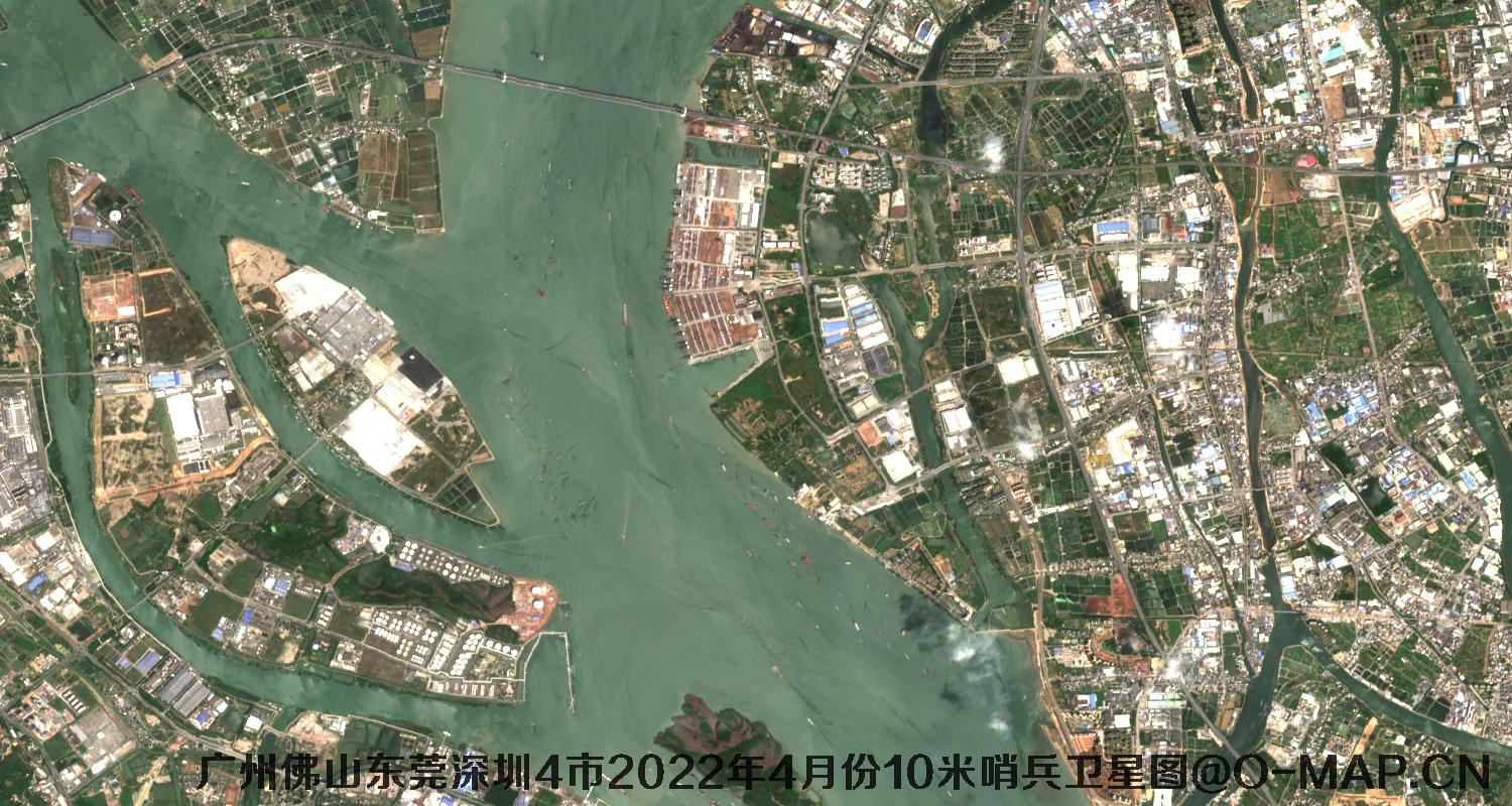 广东省广州市东莞市佛山市深圳市2022年4月份10米哨兵卫星图