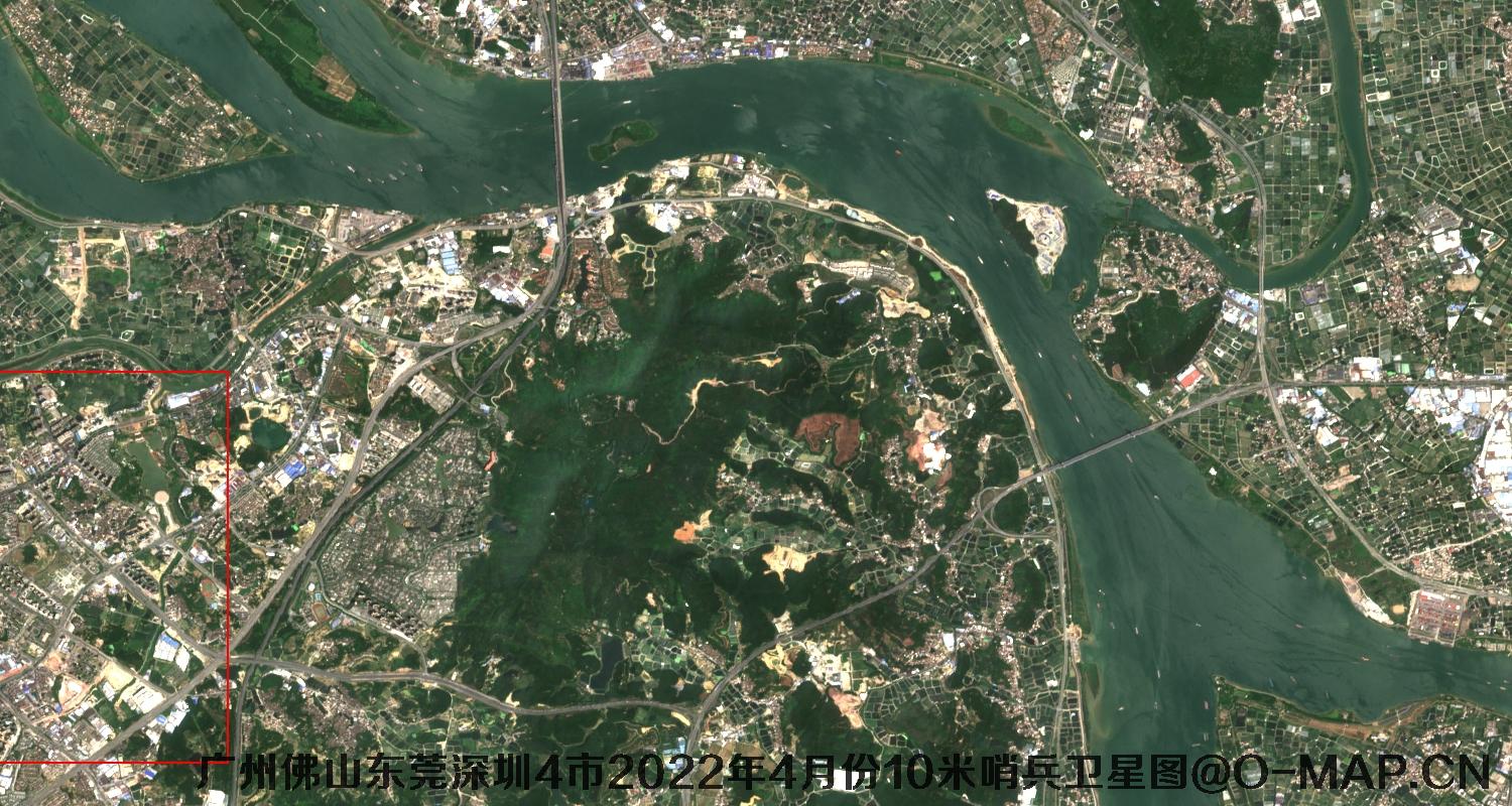 广东省广州市东莞市佛山市深圳市2022年4月份10米哨兵卫星图