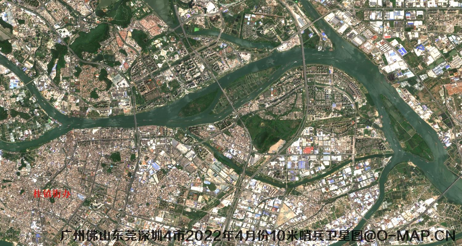 广东省广州市东莞市佛山市深圳市2022年4月份10米哨兵卫星图