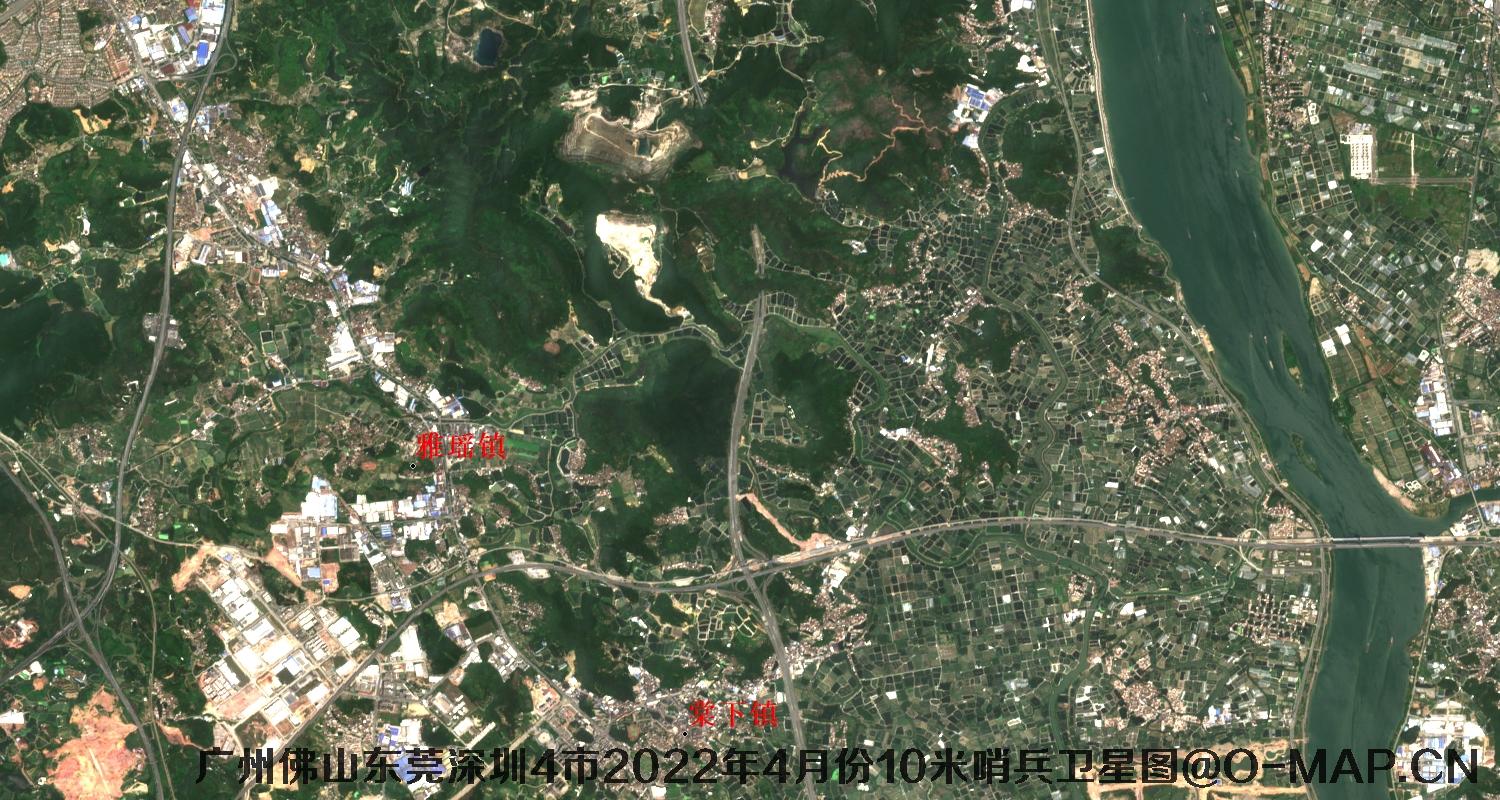 广东省广州市东莞市佛山市深圳市2022年4月份10米哨兵卫星图