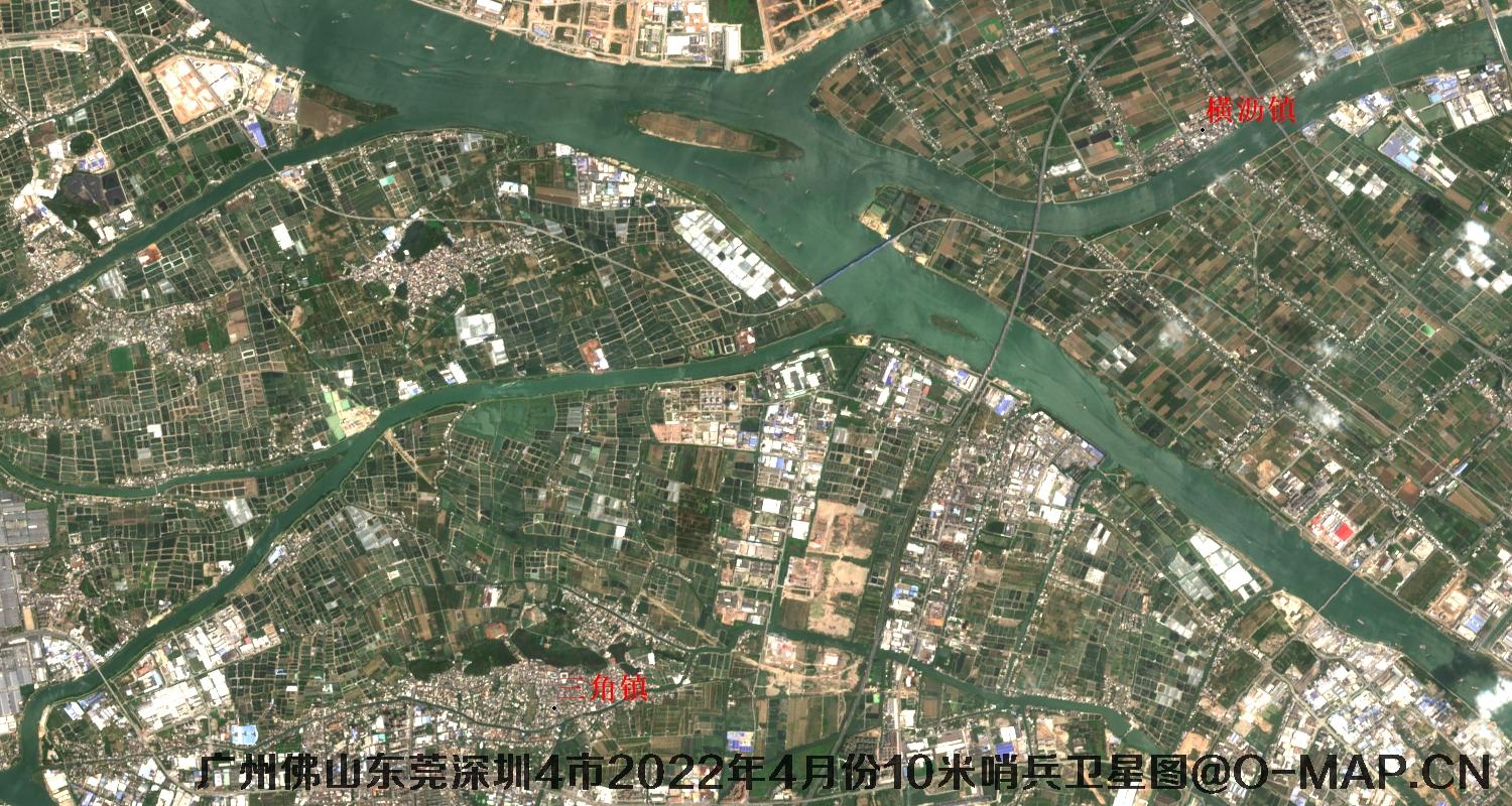 广东省广州市东莞市佛山市深圳市2022年4月份10米哨兵卫星图