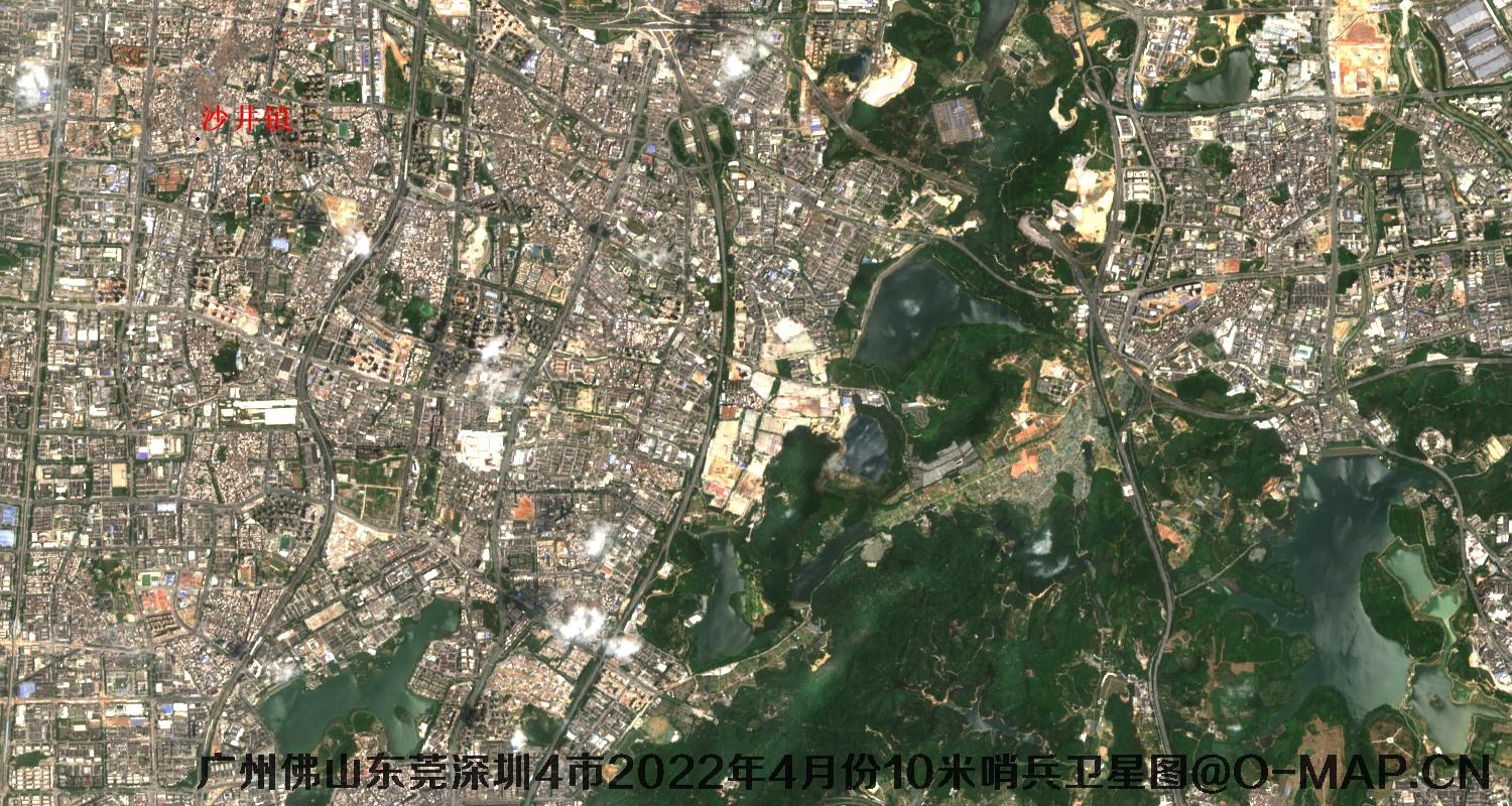 广东省广州市东莞市佛山市深圳市2022年4月份10米哨兵卫星图