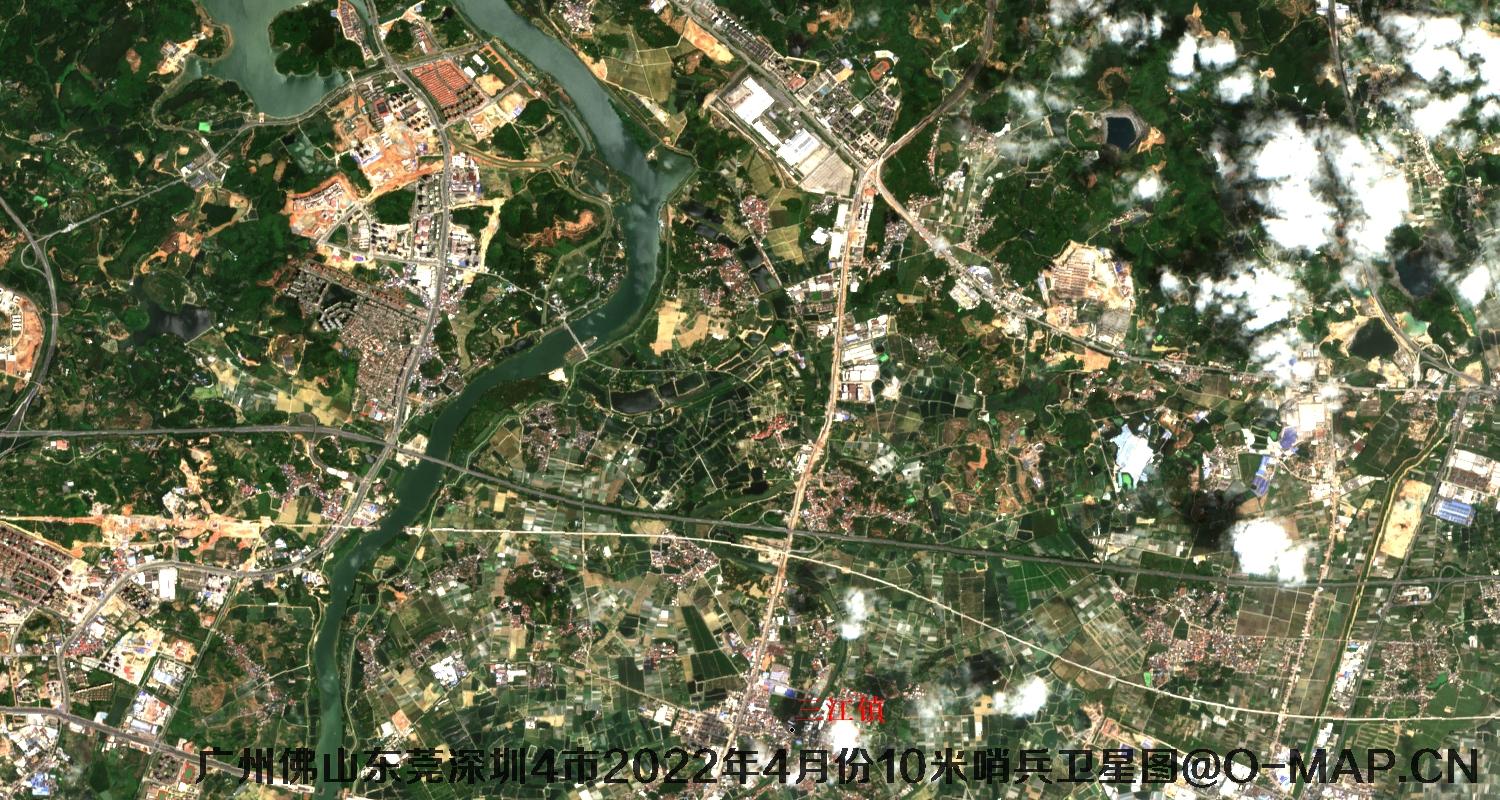 广东省广州市东莞市佛山市深圳市2022年4月份10米哨兵卫星图