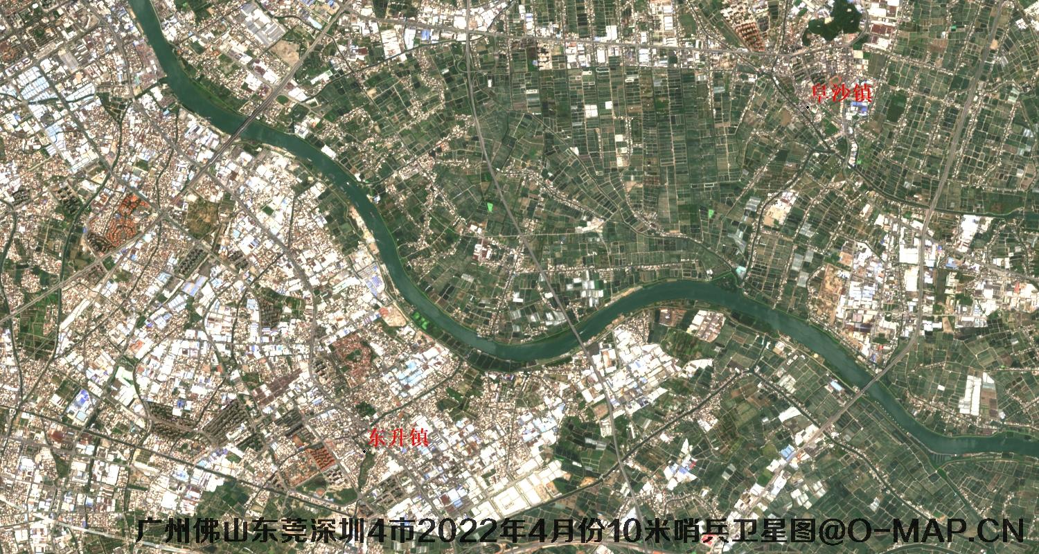广东省广州市东莞市佛山市深圳市2022年4月份10米哨兵卫星图
