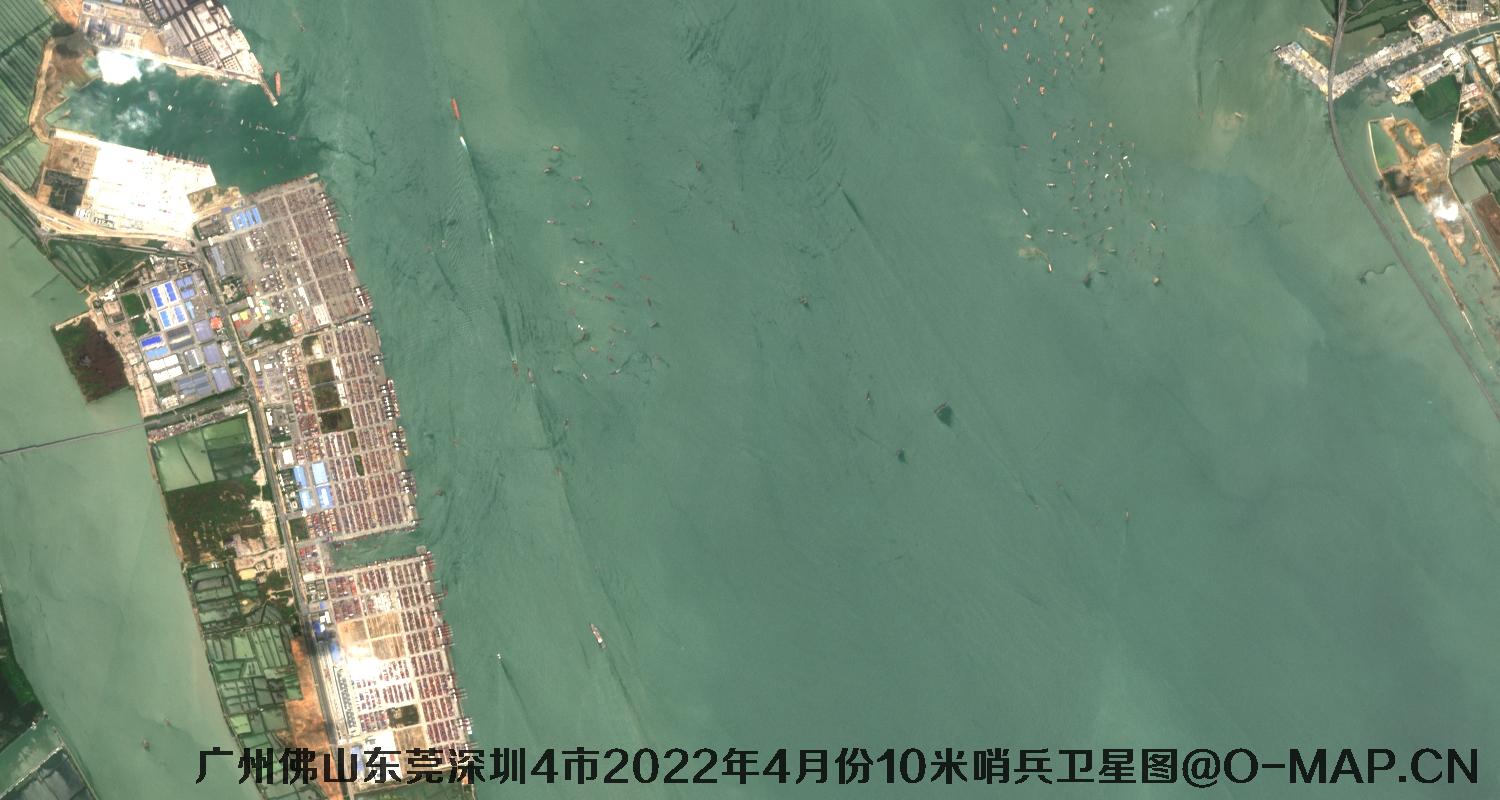 广东省广州市东莞市佛山市深圳市2022年4月份10米哨兵卫星图
