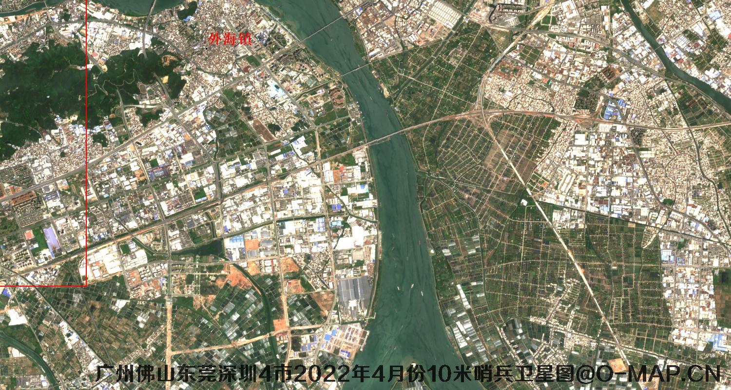广东省广州市东莞市佛山市深圳市2022年4月份10米哨兵卫星图