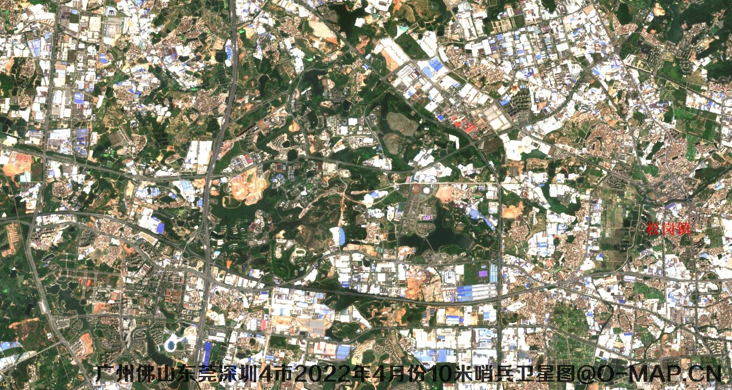 广东省广州市东莞市佛山市深圳市2022年4月份10米哨兵卫星图