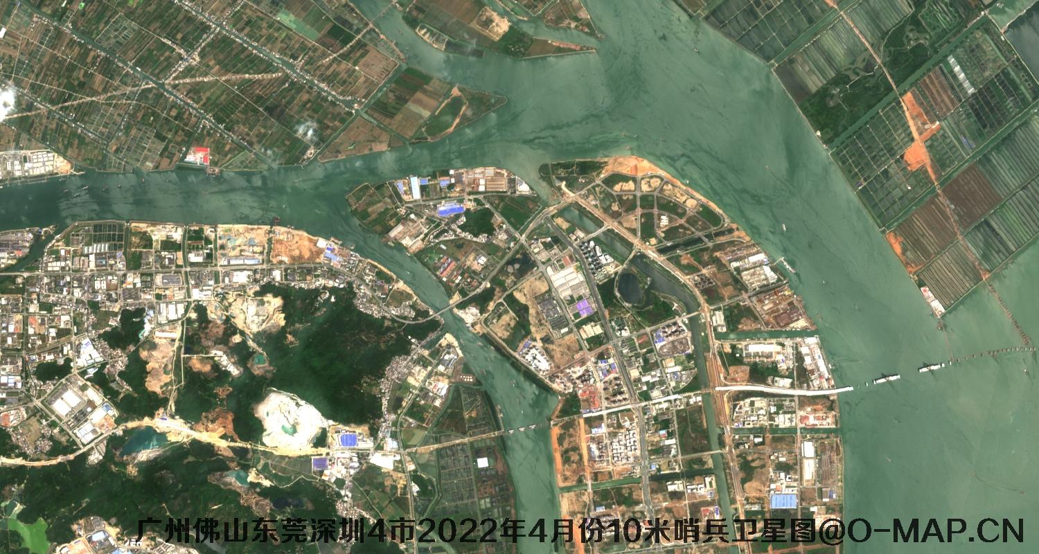 广东省广州市东莞市佛山市深圳市2022年4月份10米哨兵卫星图