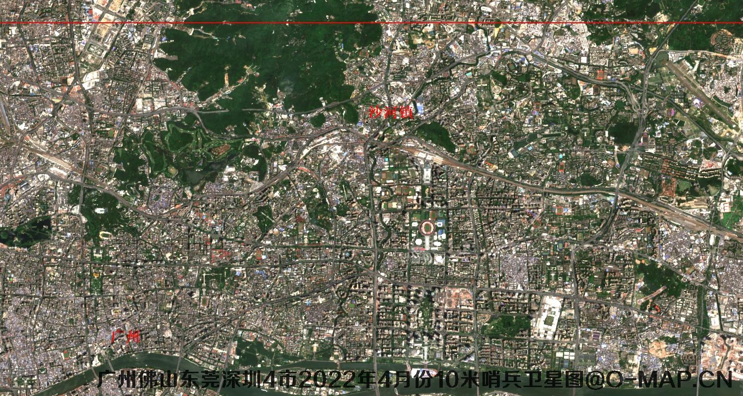 广东省广州市东莞市佛山市深圳市2022年4月份10米哨兵卫星图