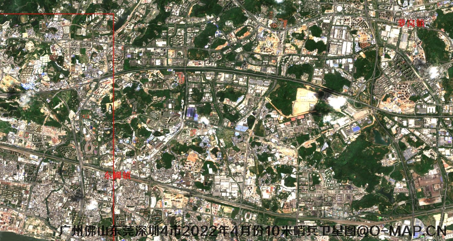 广东省广州市东莞市佛山市深圳市2022年4月份10米哨兵卫星图
