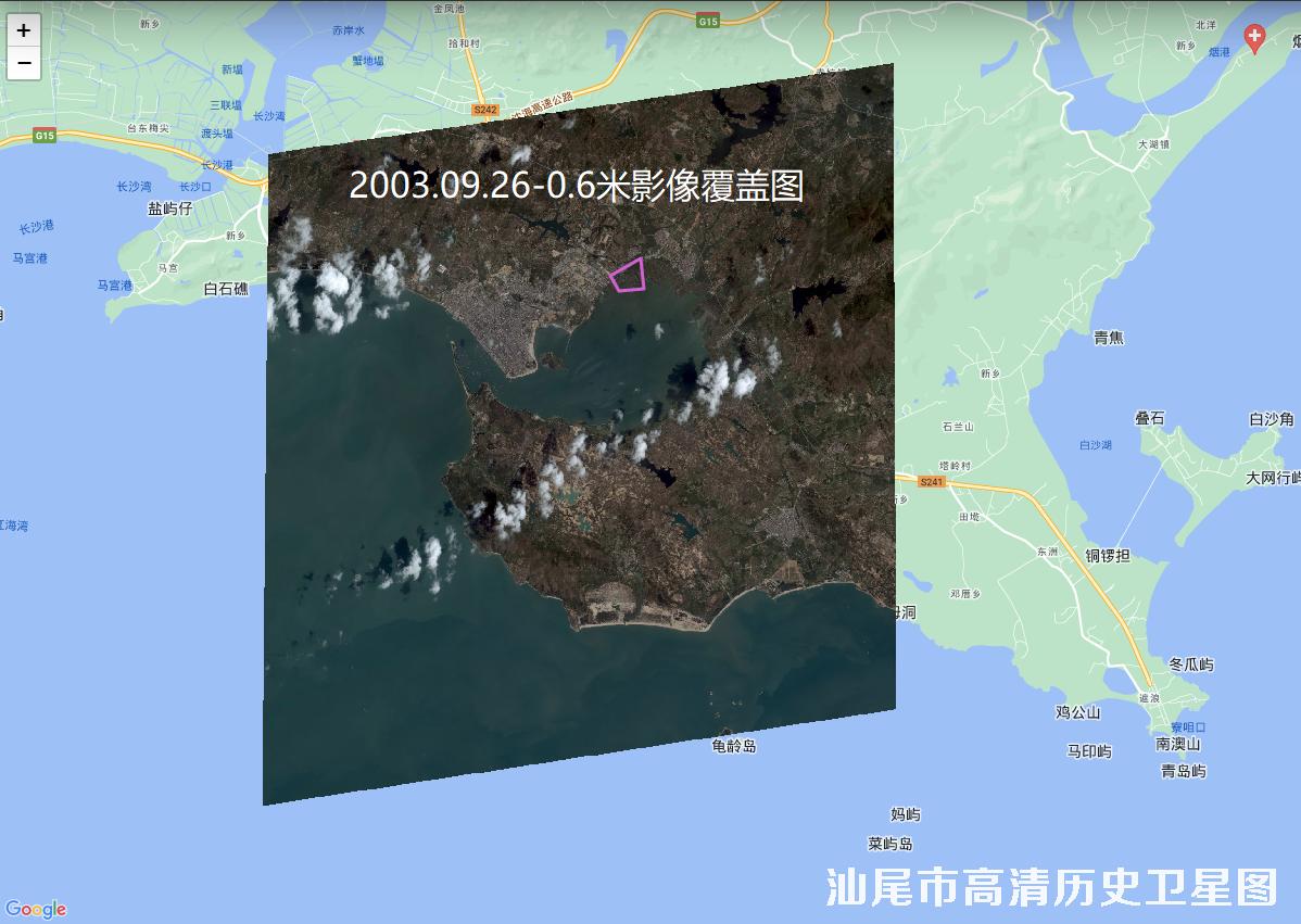 广东省汕尾市高清历史卫星图查询结果