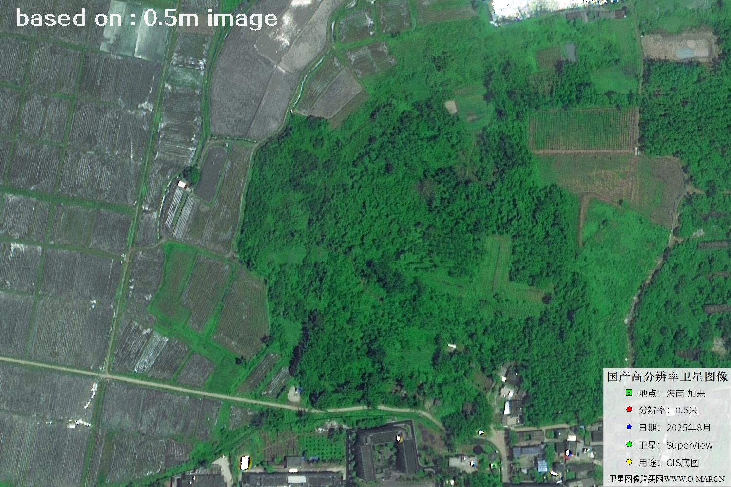 海南加来2025年最新0.5米SuperView卫星图像