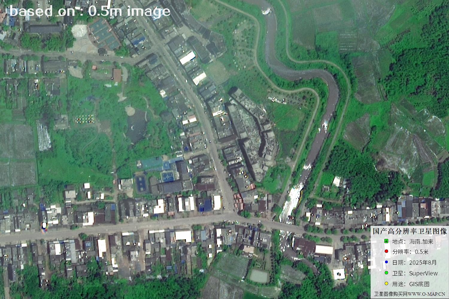 海南加来2025年最新0.5米SuperView卫星图像