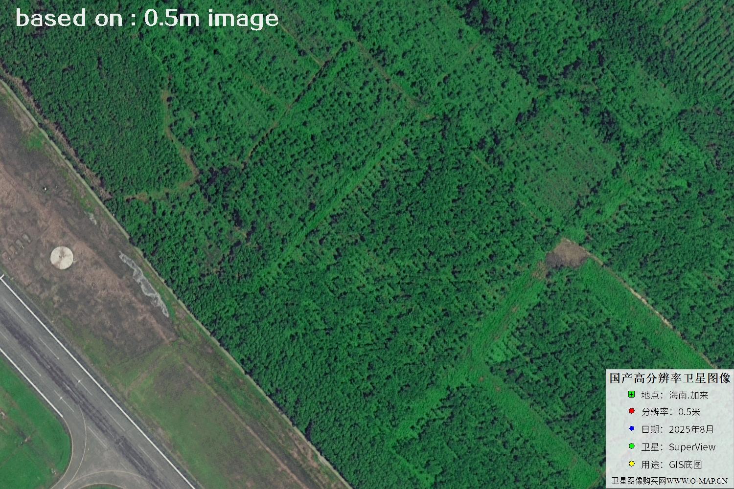 海南加来2025年最新0.5米SuperView卫星图像