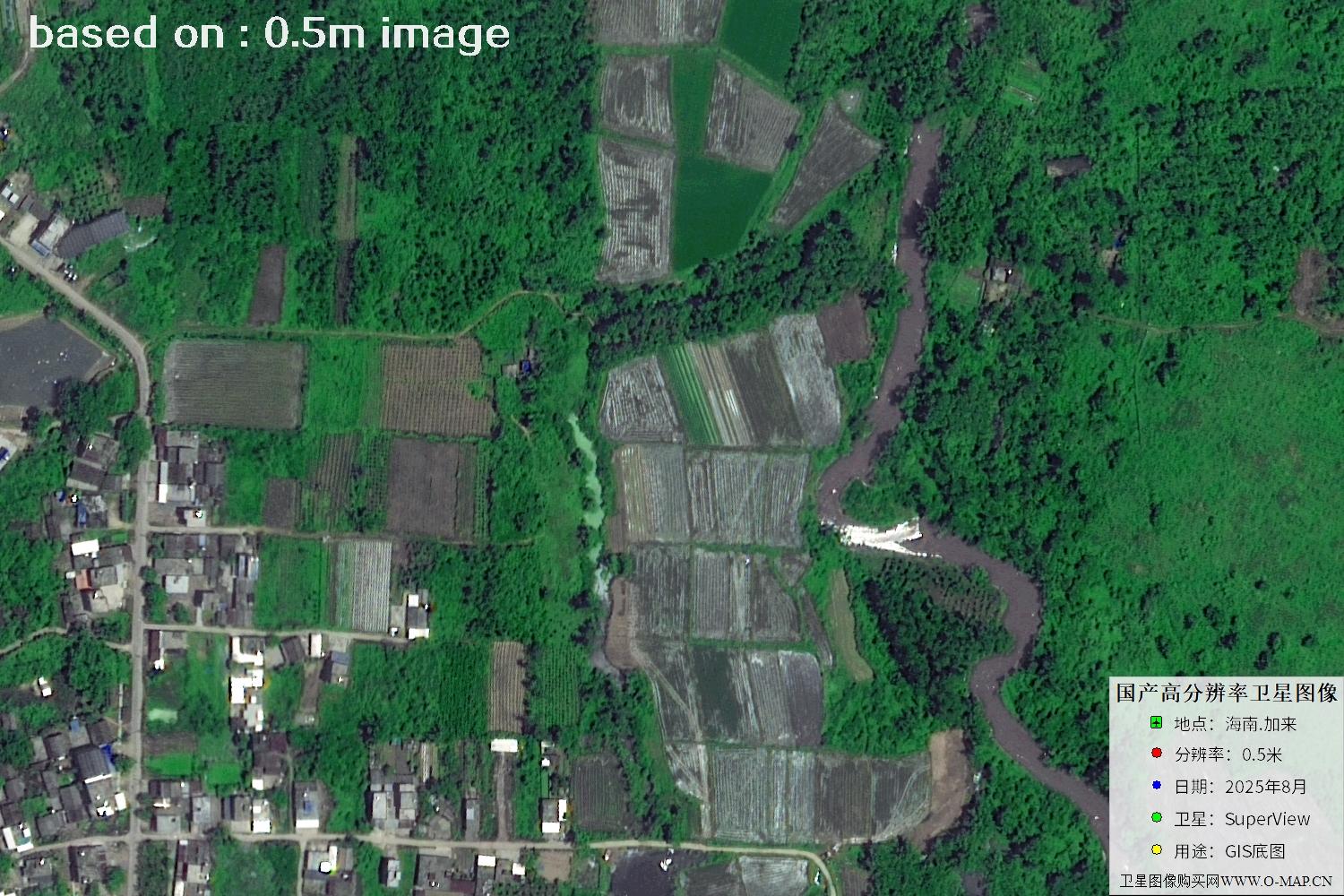 海南加来2025年最新0.5米SuperView卫星图像