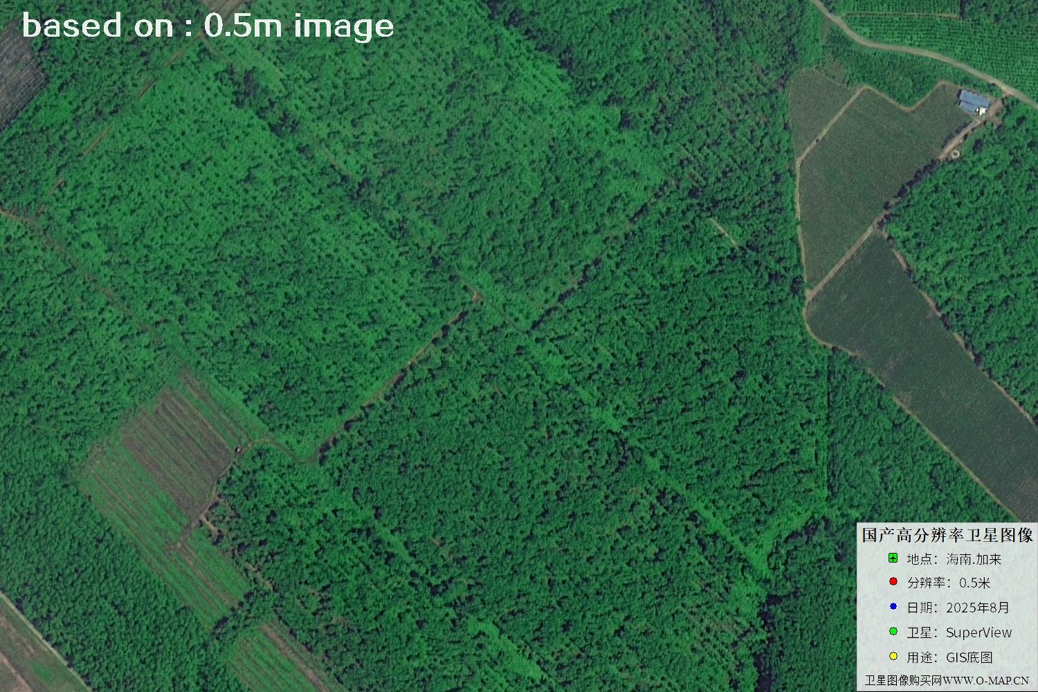 海南加来2025年最新0.5米SuperView卫星图像