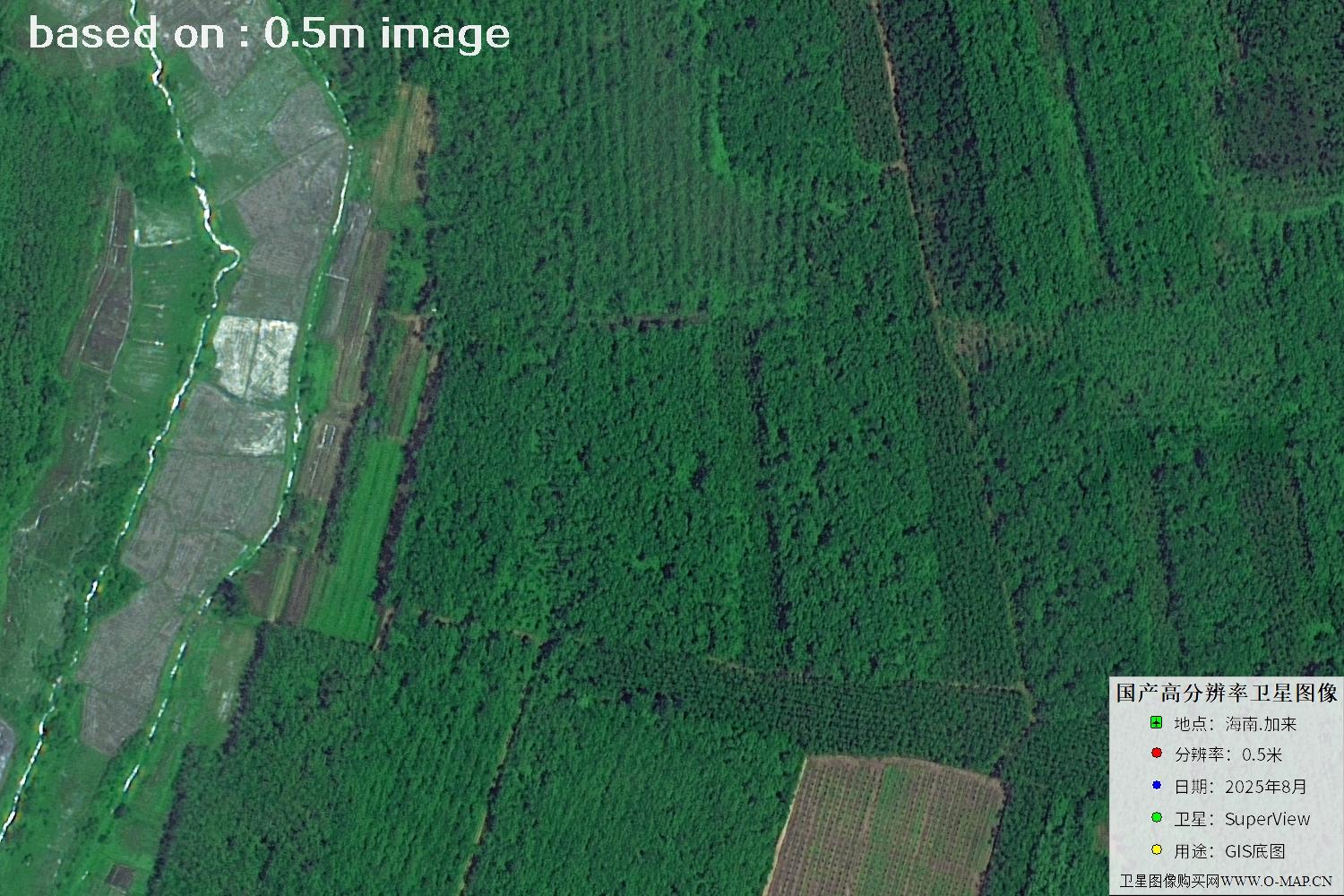 海南加来2025年最新0.5米SuperView卫星图像