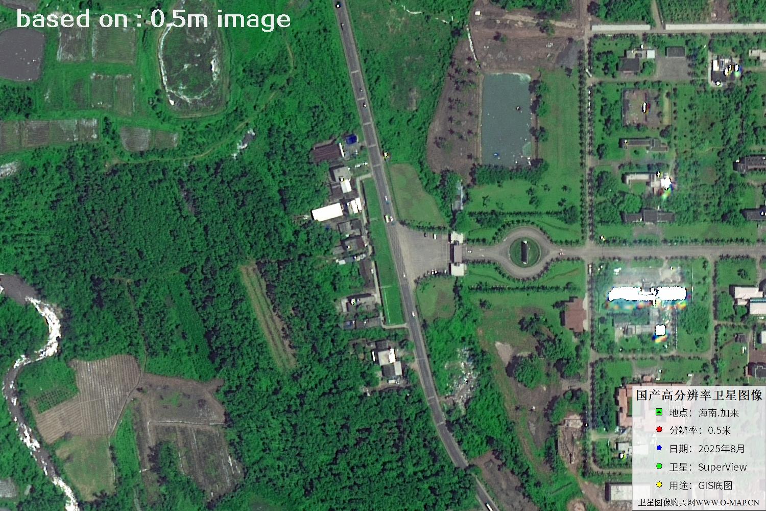 海南加来2025年最新0.5米SuperView卫星图像