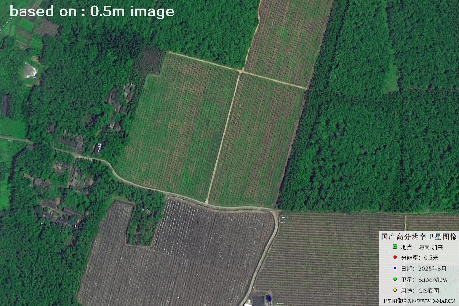 海南加来2025年最新0.5米SuperView卫星图像