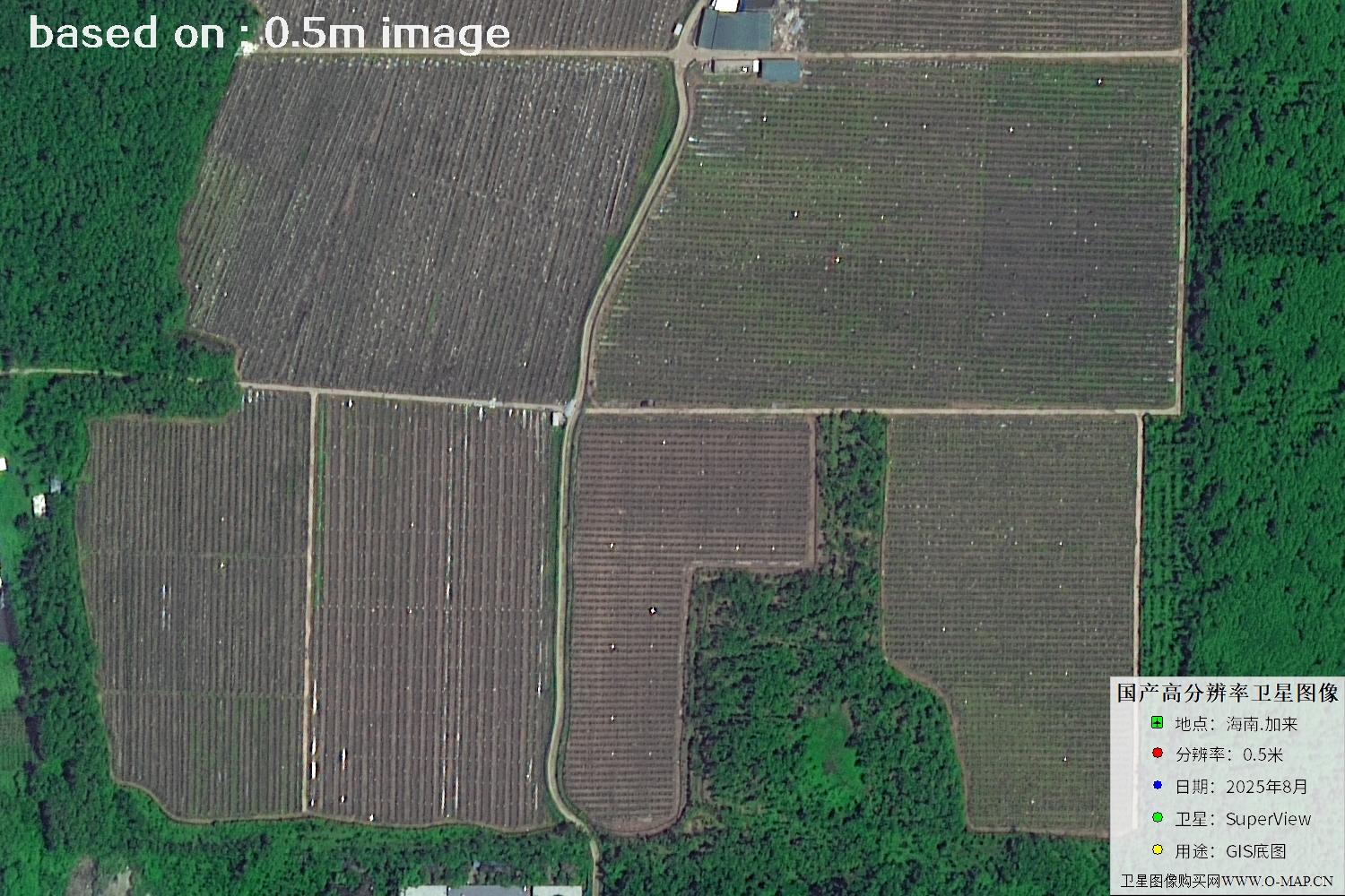 海南加来2025年最新0.5米SuperView卫星图像