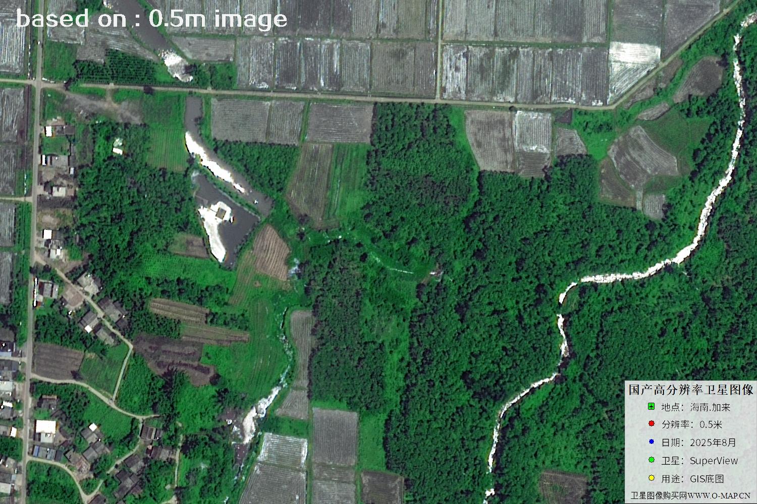 海南加来2025年最新0.5米SuperView卫星图像