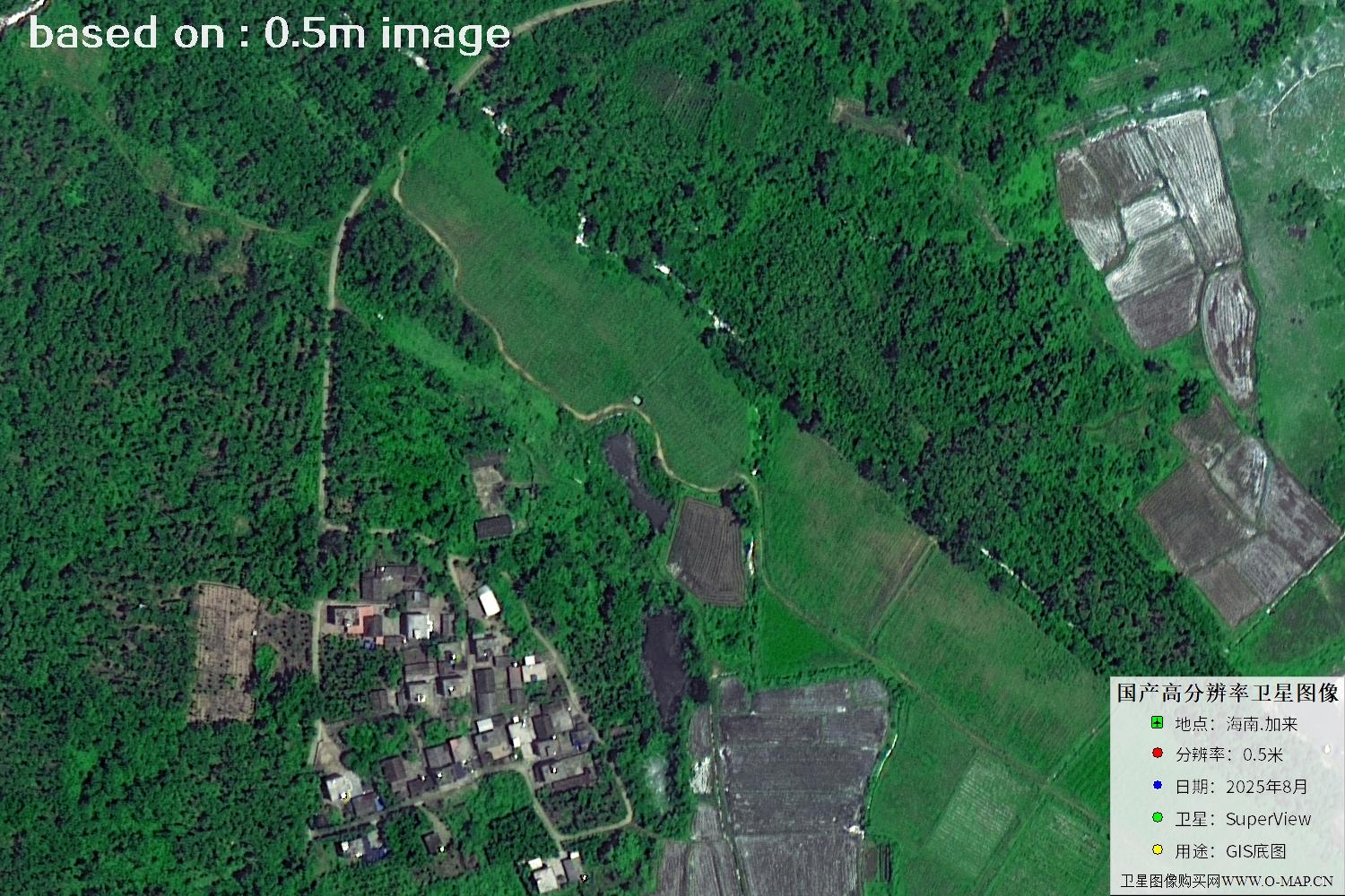 海南加来2025年最新0.5米SuperView卫星图像