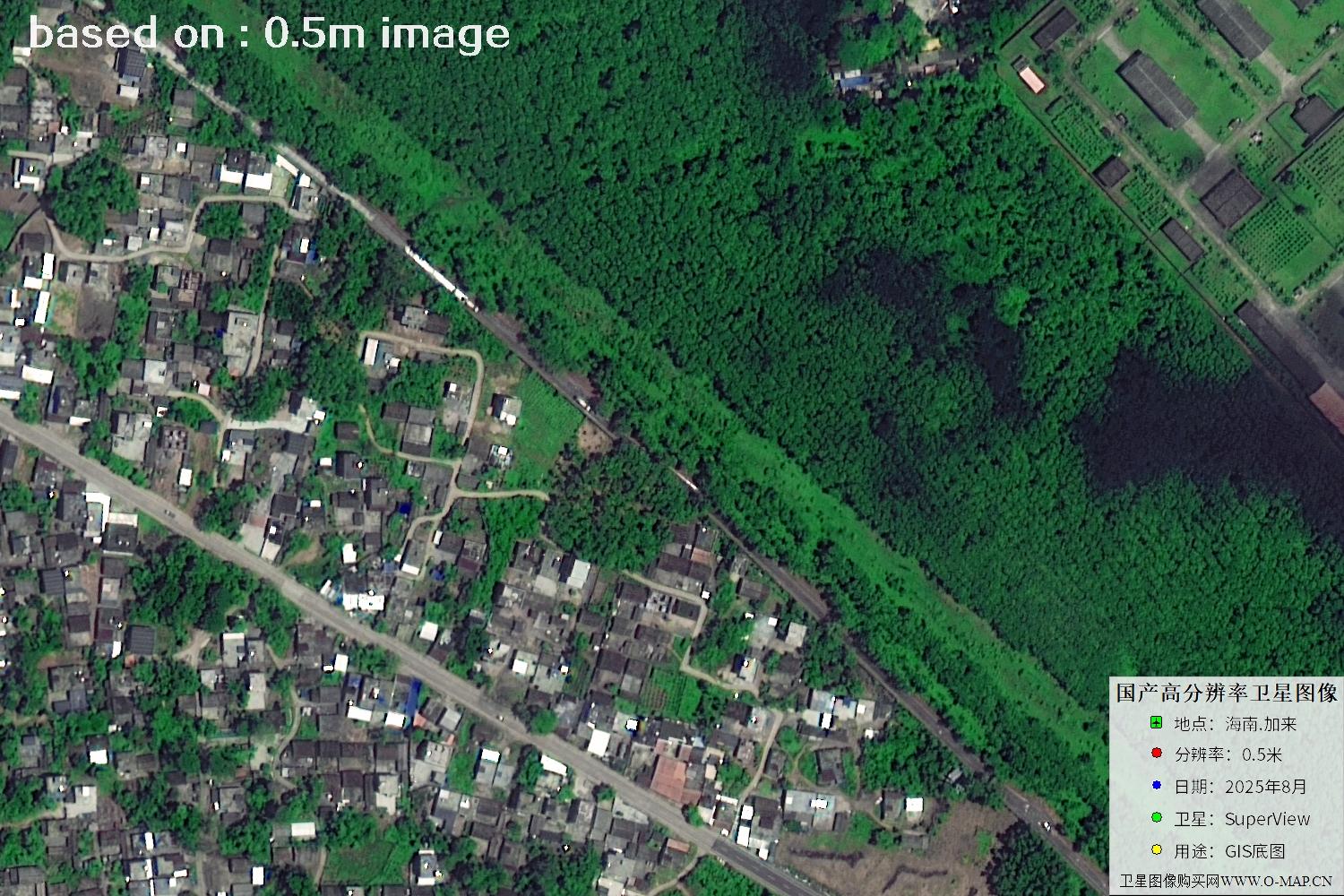 海南加来2025年最新0.5米SuperView卫星图像