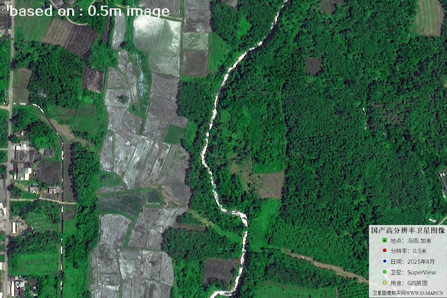 海南加来2025年最新0.5米SuperView卫星图像