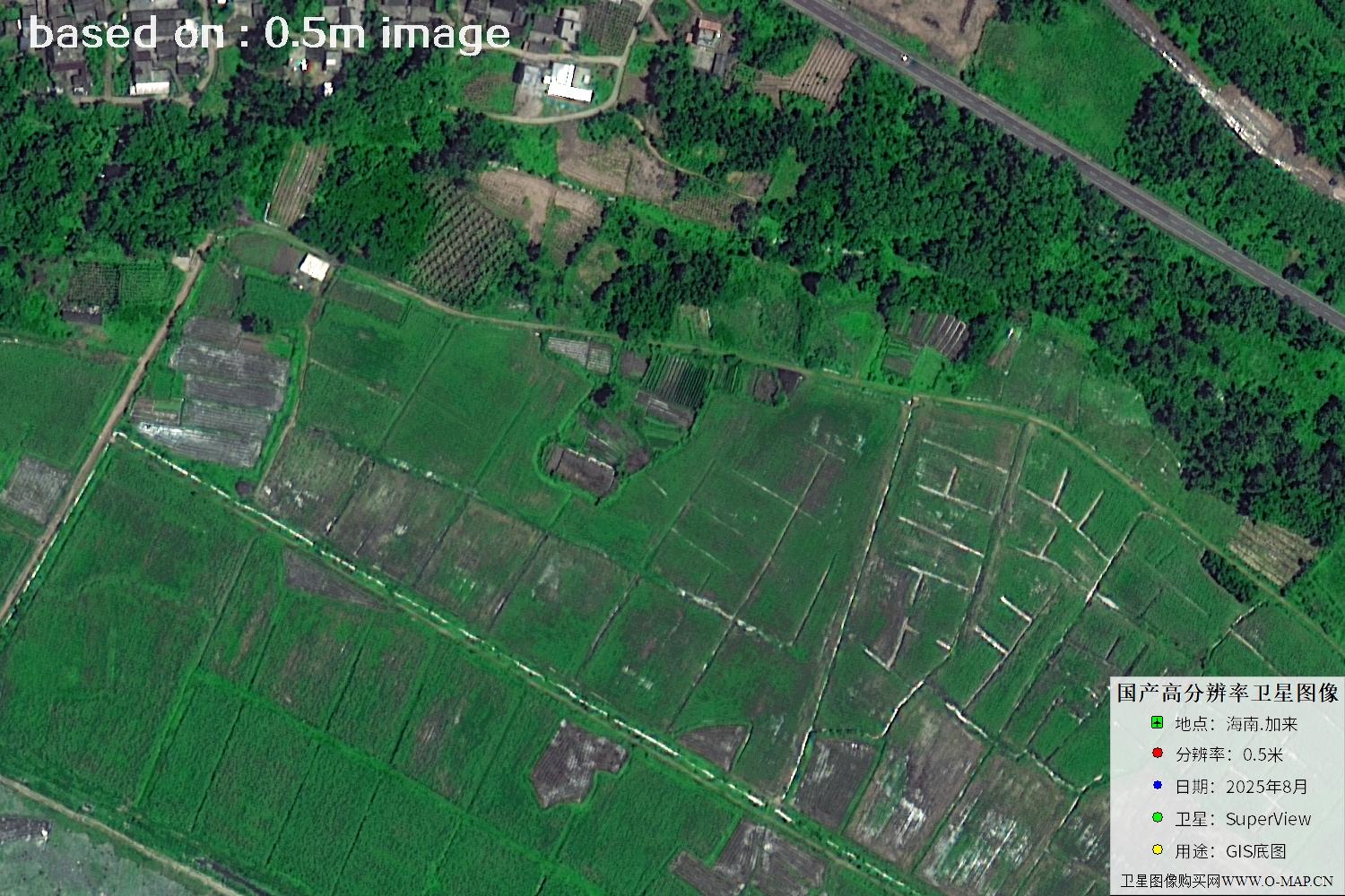 海南加来2025年最新0.5米SuperView卫星图像