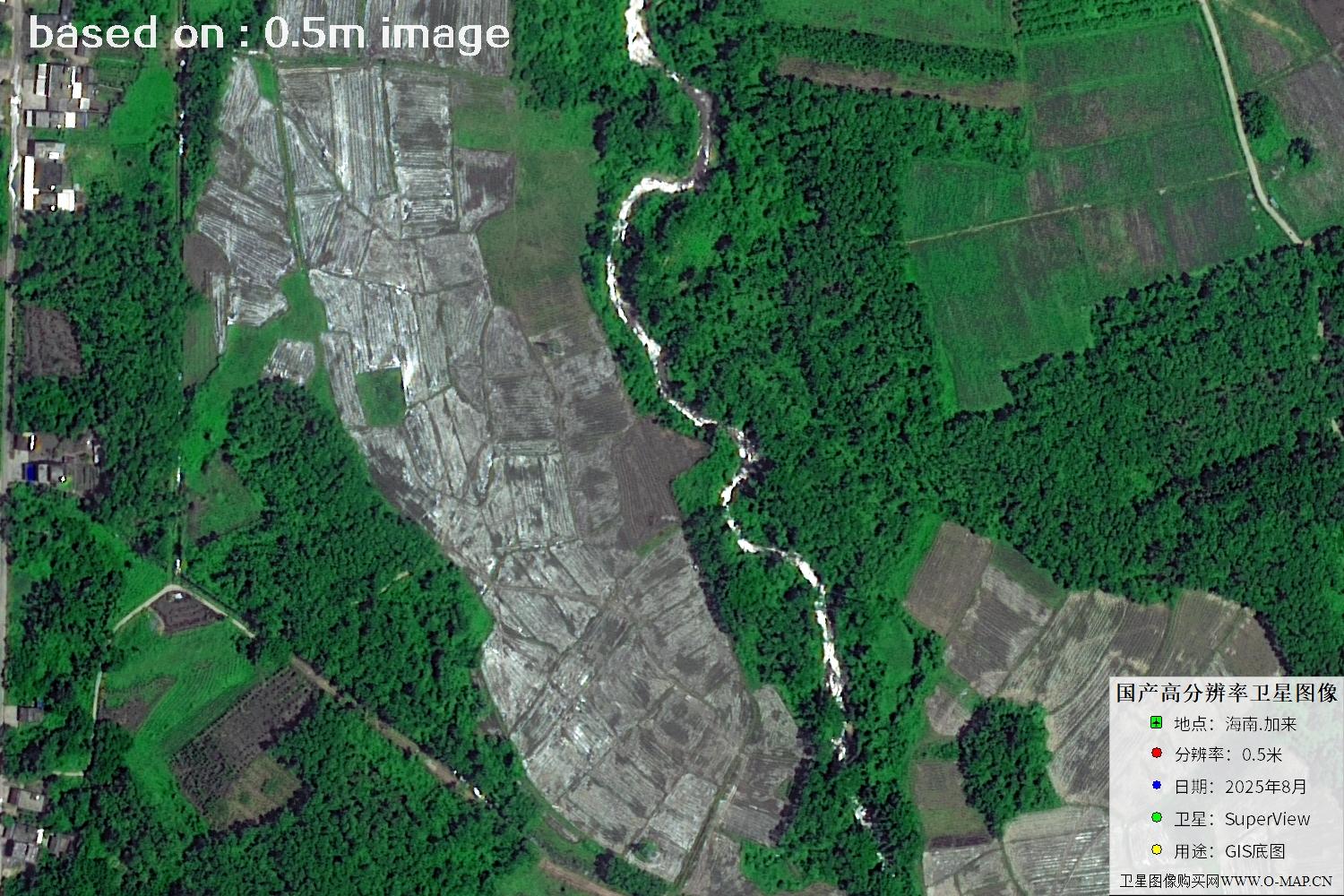海南加来2025年最新0.5米SuperView卫星图像