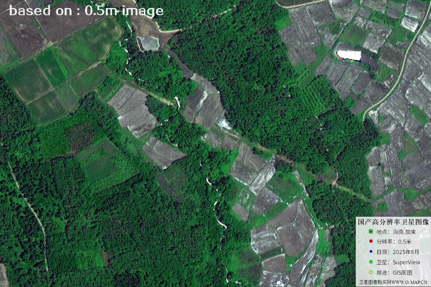 海南加来2025年最新0.5米SuperView卫星图像